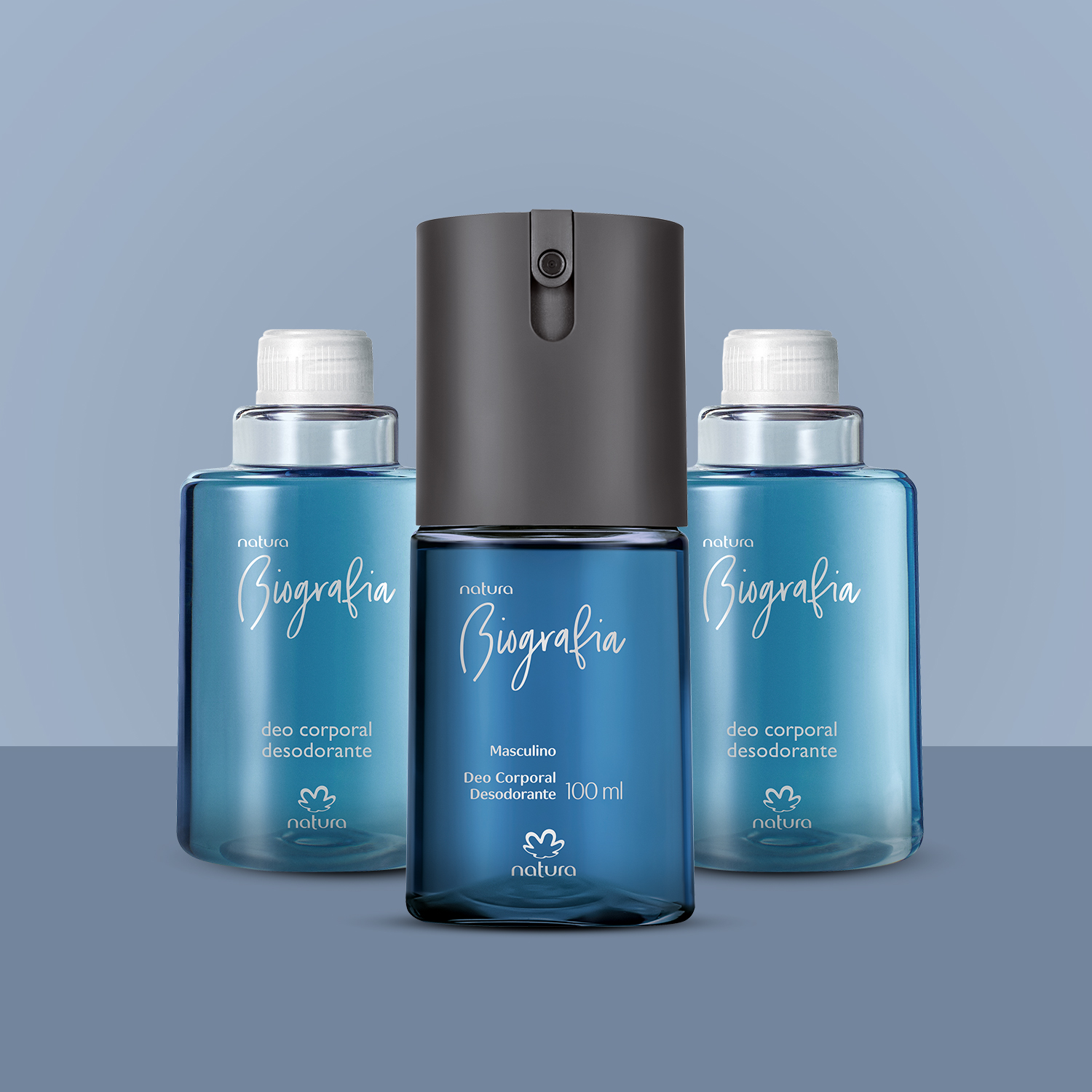 Kit Desodorante Spray Corporal Biografia Masculino (3 produtos) 3 Visual mobile do Kit Biografia Masculino