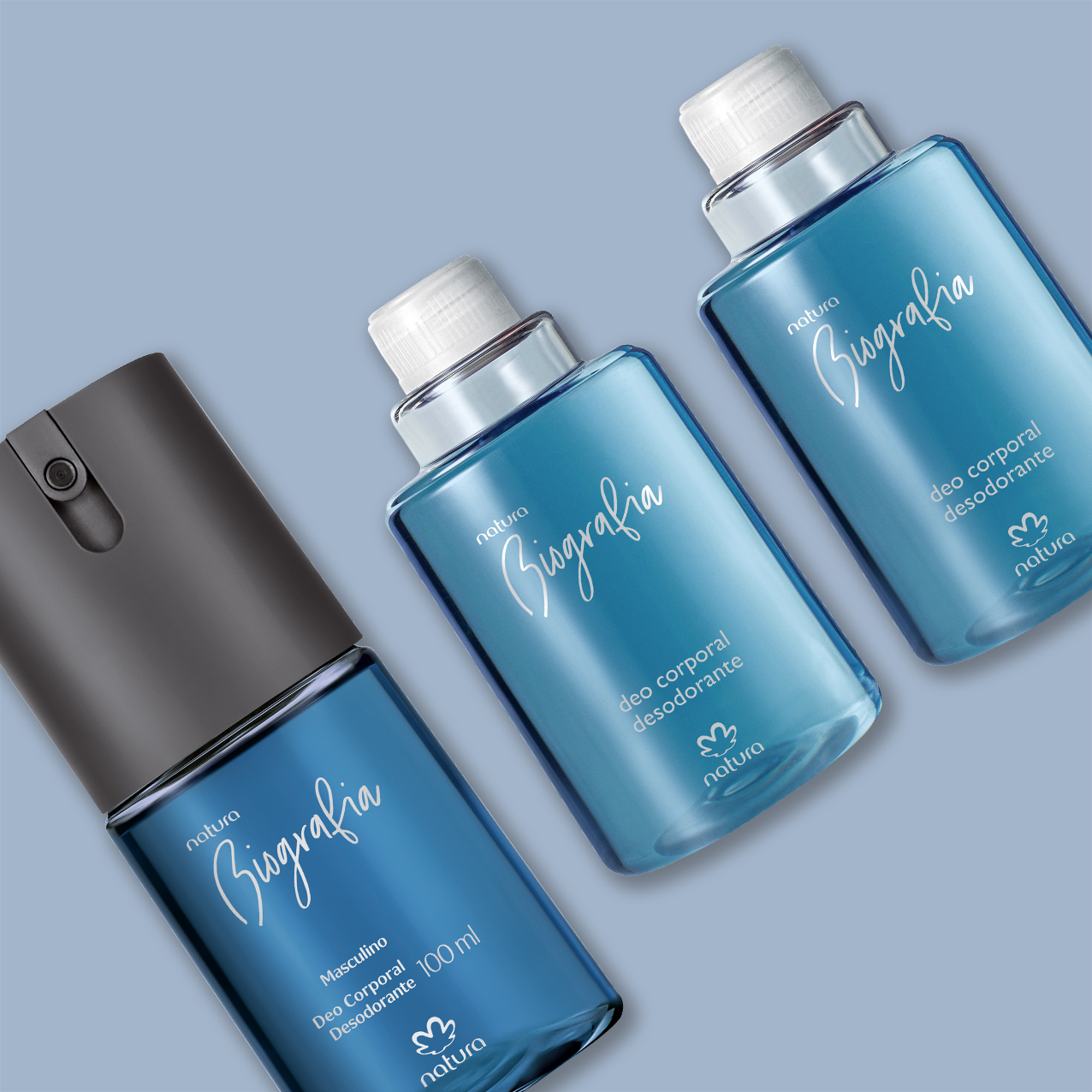 Kit Desodorante Spray Corporal Biografia Masculino (3 produtos) 5 Detalhe do produto Biografia Masculino 2