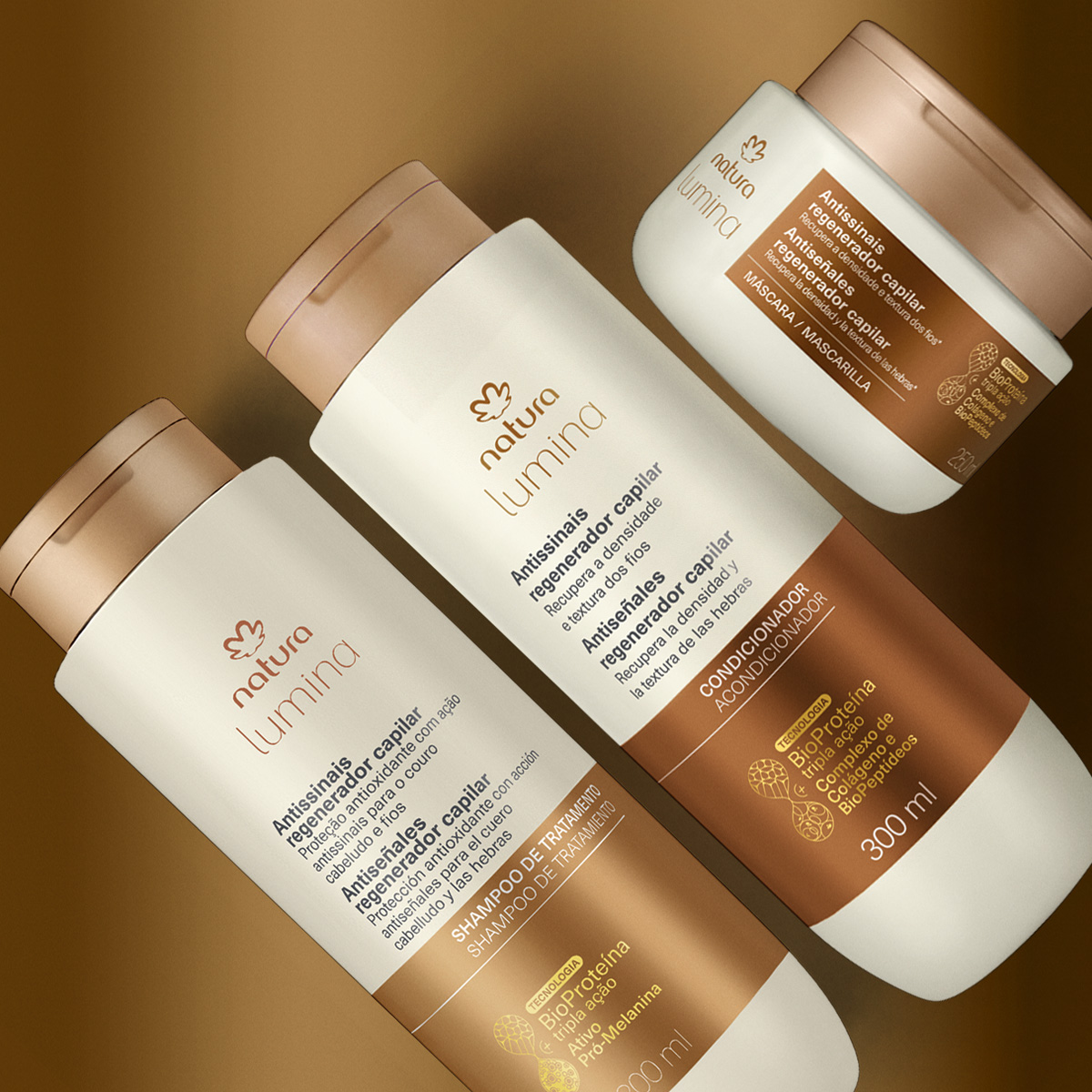 Kit Lumina Antissinais Regenerador Capilar (3 produtos) 5 Máscara capilar do Kit em detalhe