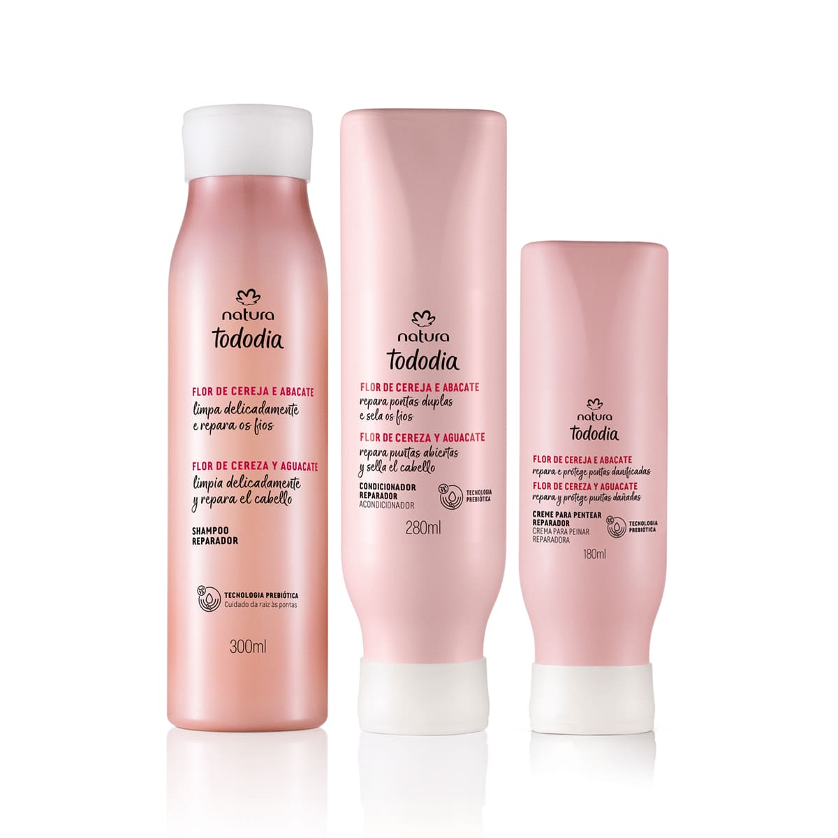 Shampoo e condicionador do kit em close-up
