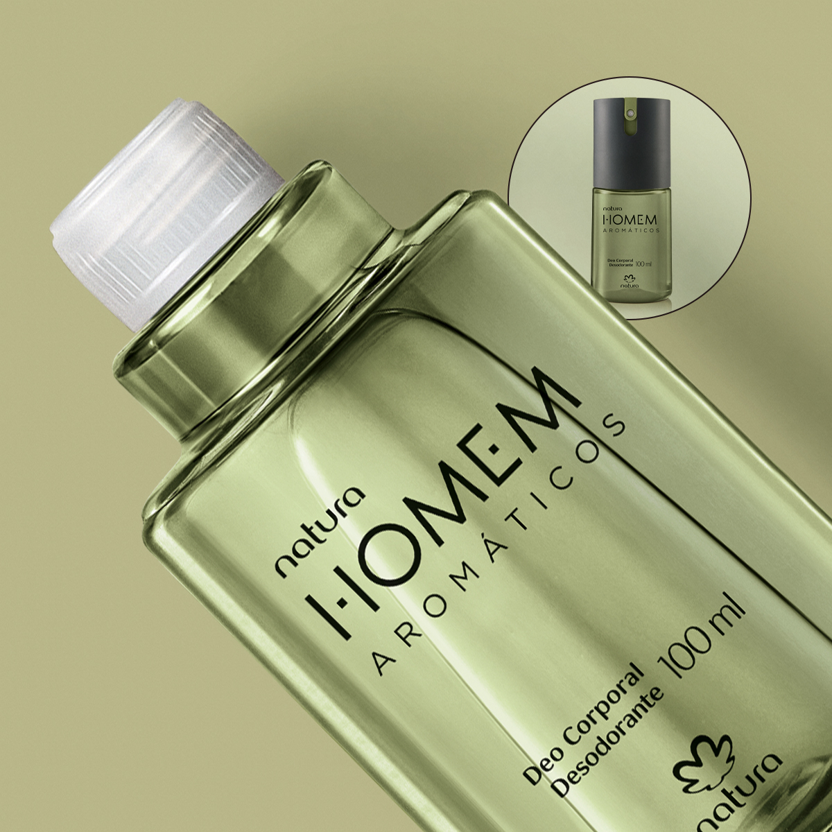 Imagem close-up do Refil Desodorante Corporal Natura Homem Aromáticos