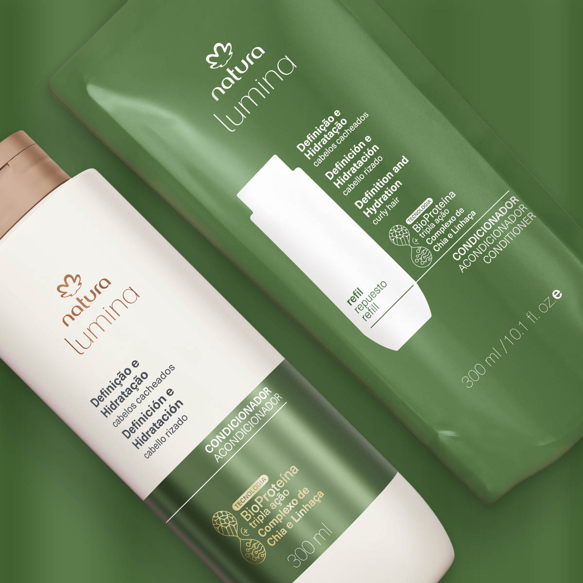 Kit Condicionador com Refil Lumina Definição e Hidratação de Cabelos Cacheados 5 Detalhe do produto 2