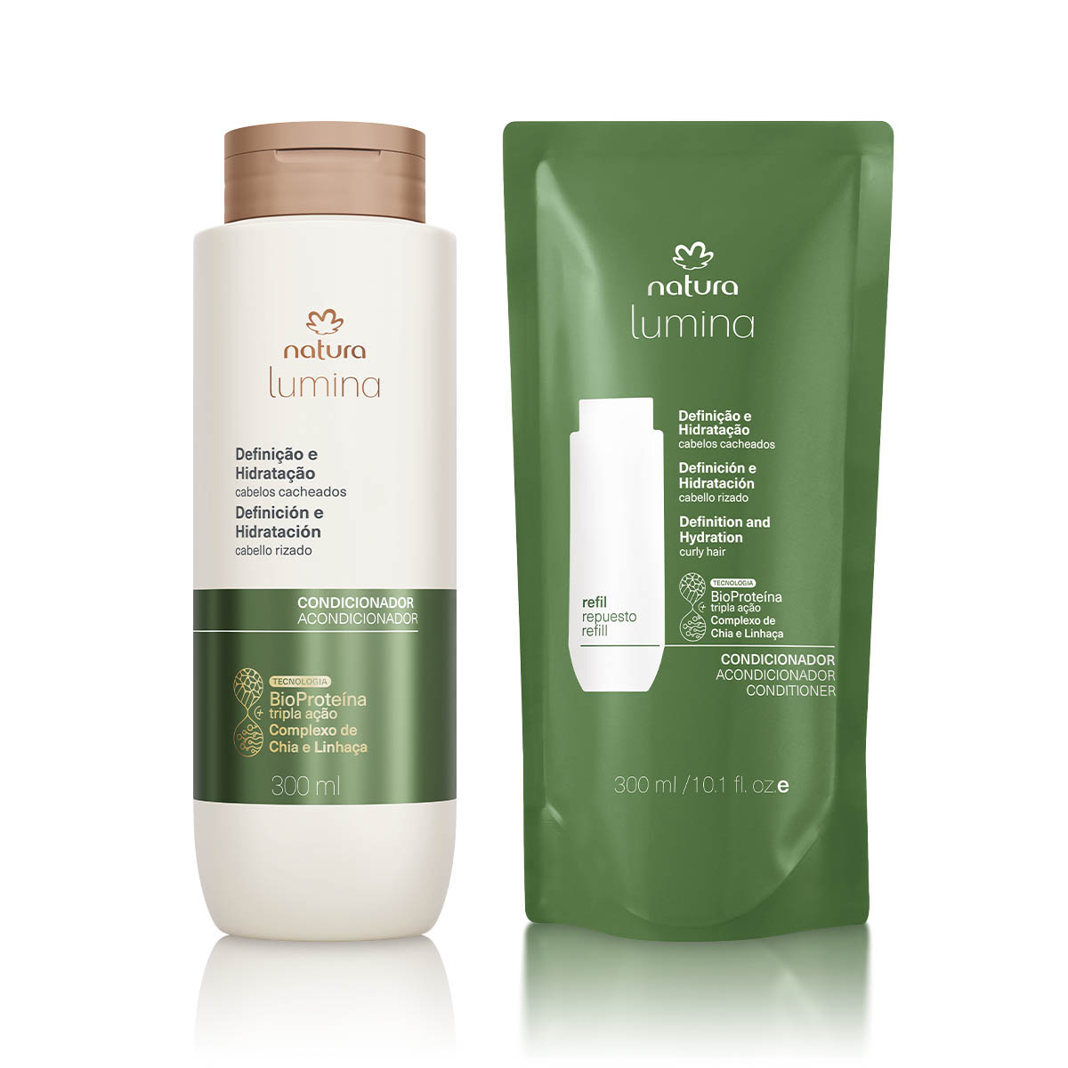 Kit Condicionador com Refil Lumina Definição e Hidratação de Cabelos Cacheados 4 Detalhe do produto 1