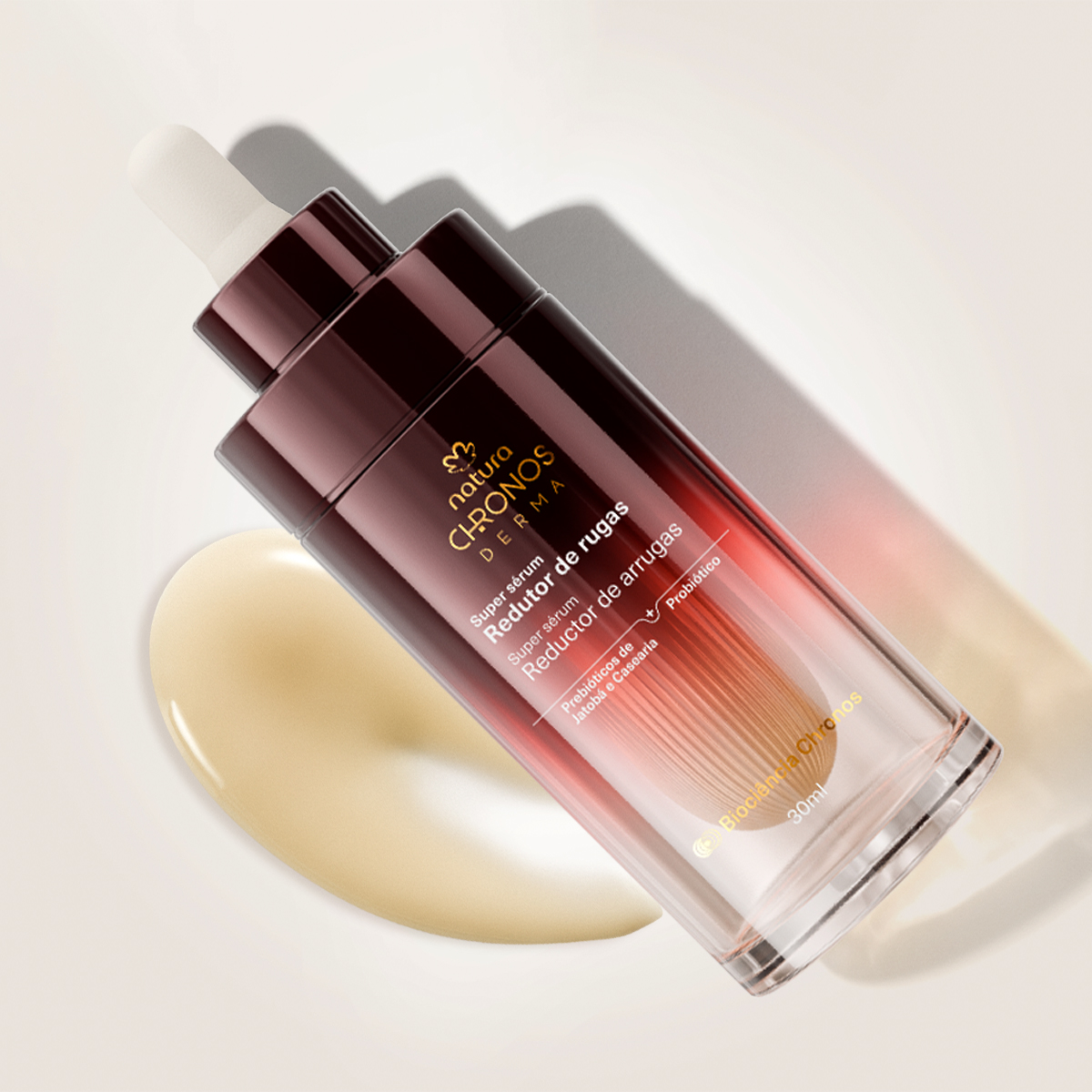 Aplicação do Super Sérum Chronos Derma na pele