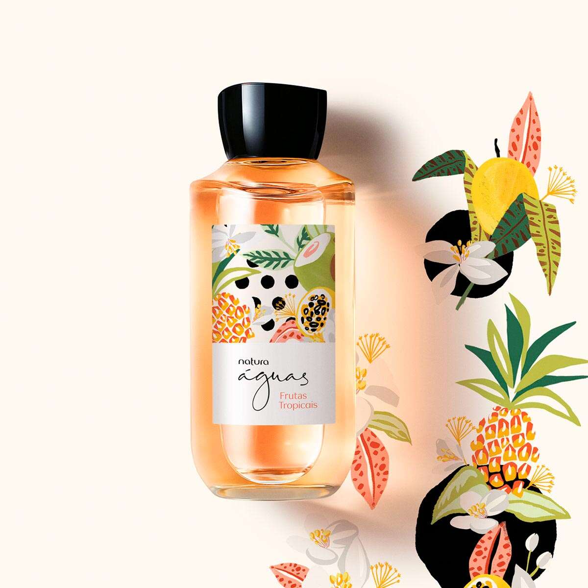 Frasco vibrante de Águas Frutas Tropicais