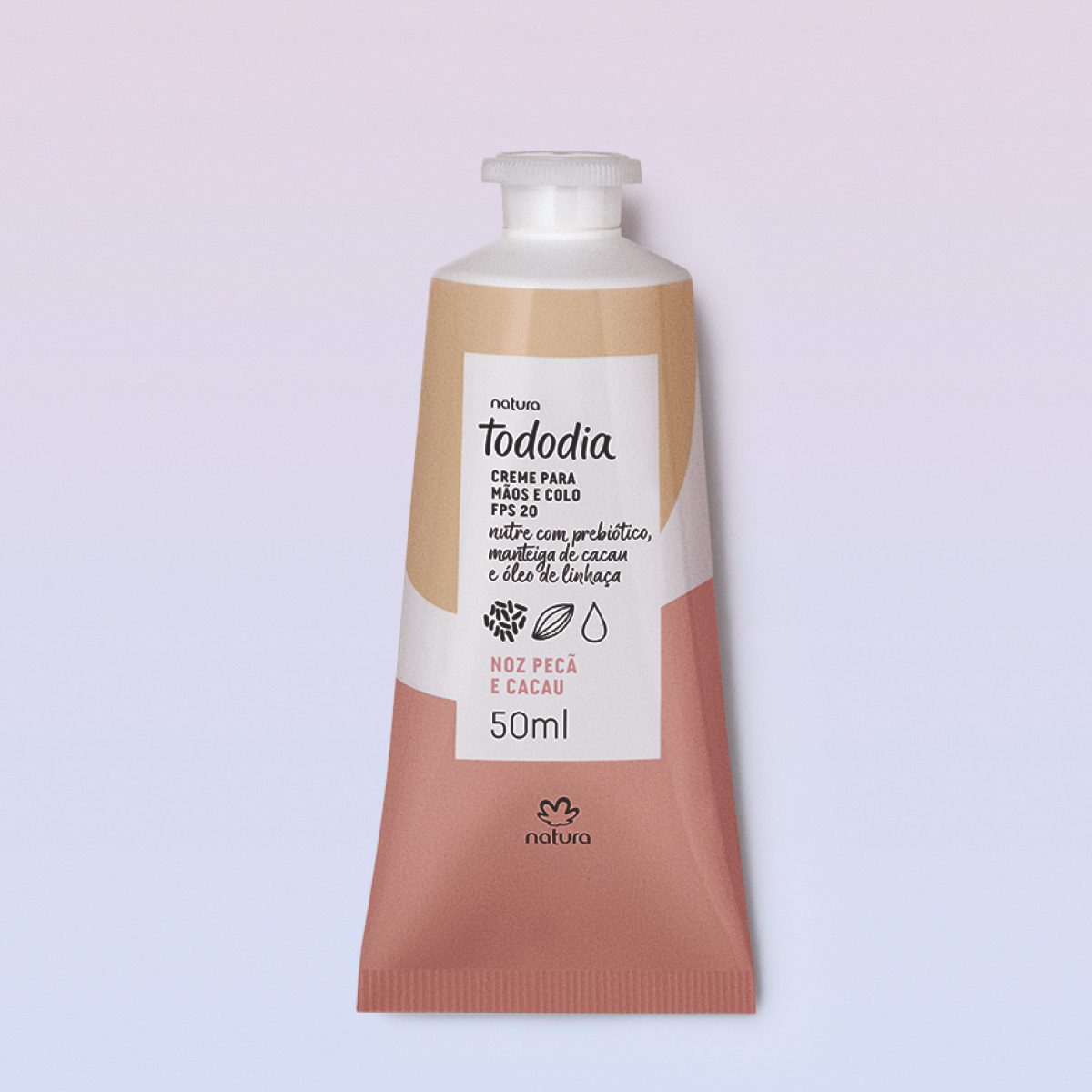 Creme Nutritivo para as Mãos Tododia Noz Pecã e Cacau FPS 20 5 Detalhe do Creme Tododia Noz Pecã e Cacau FPS 20