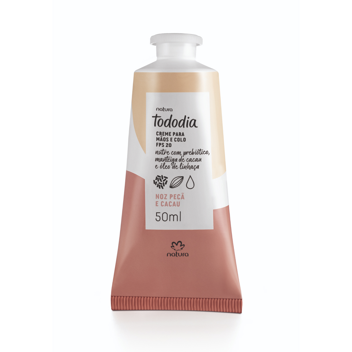 Creme Nutritivo para as Mãos Tododia Noz Pecã e Cacau FPS 20 4 Produto Creme Nutritivo Tododia em close-up