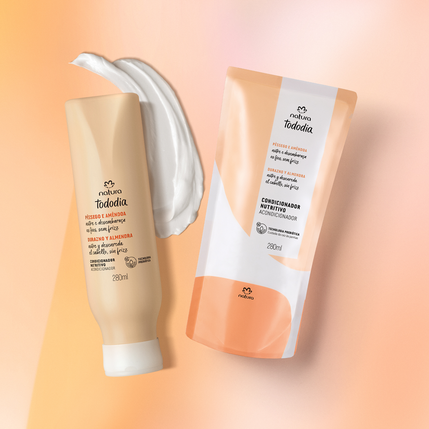 1766430369 707 Kit Condicionador Nutritivo Tododia Pessego e Amendoa com Refil