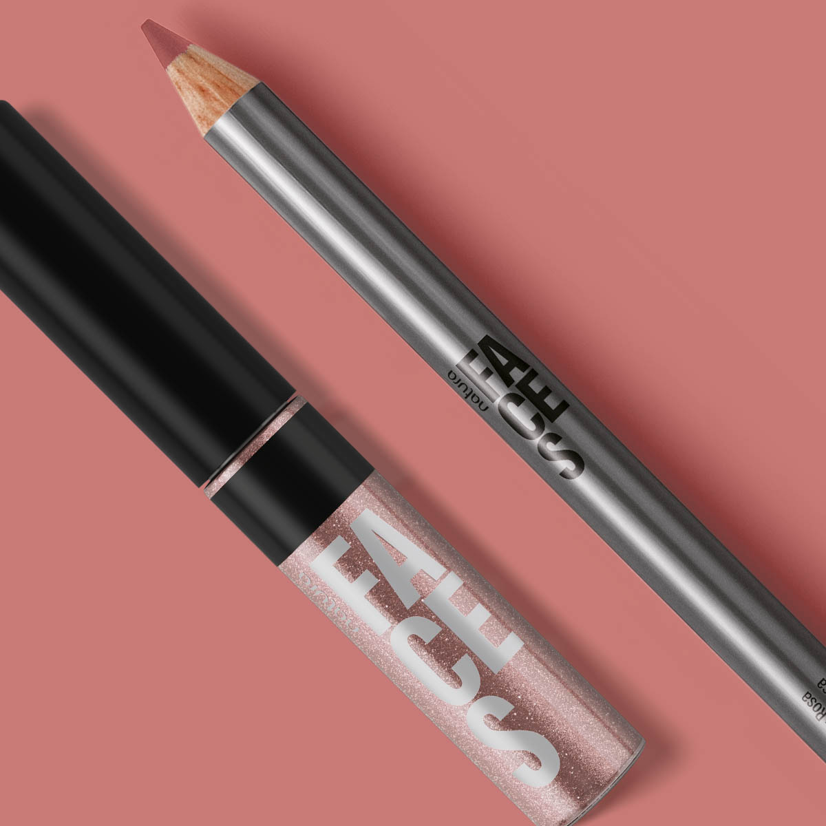 1766430753 736 Kit Faces Lip Combo Gloss Sparkle Glass e Lapis Rosa