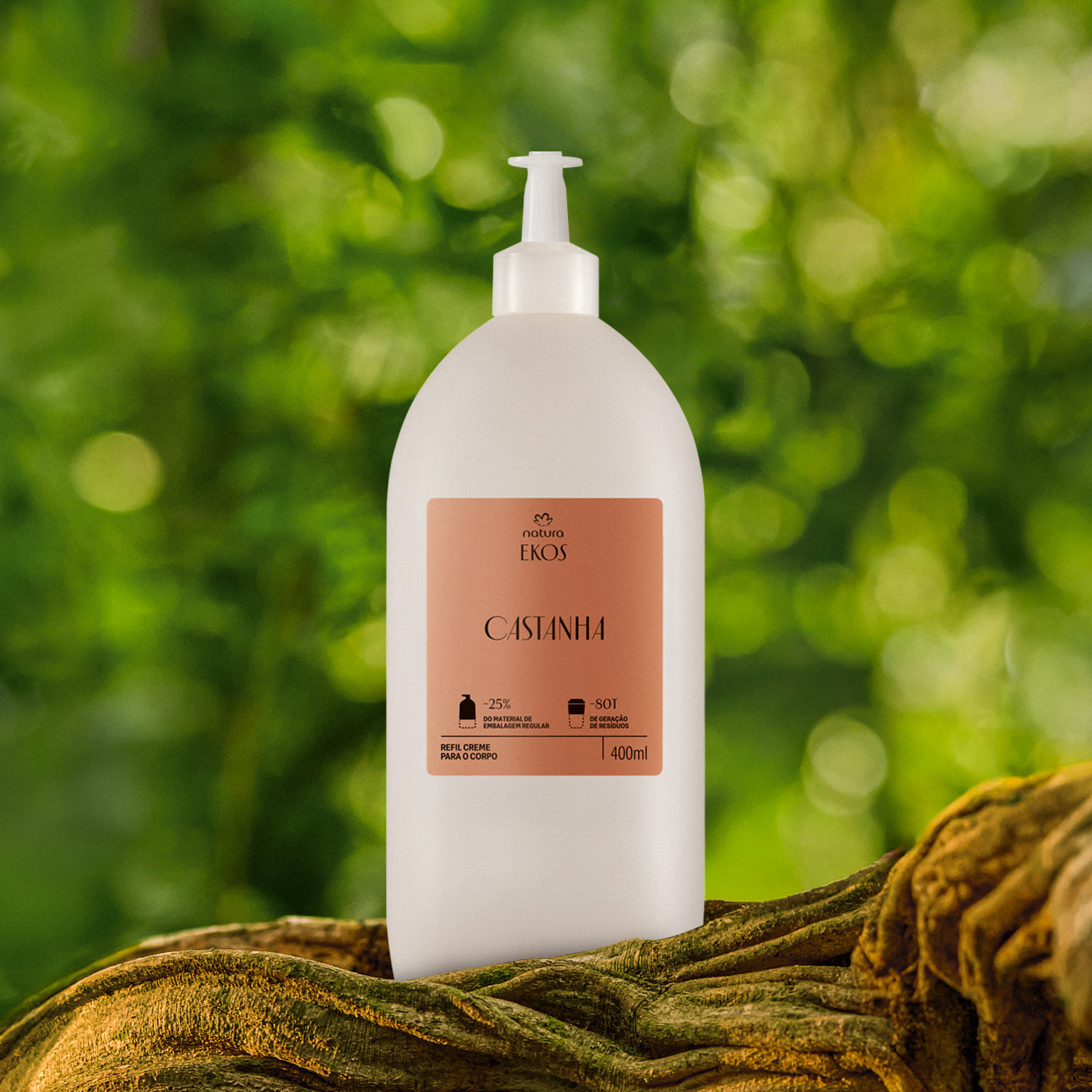 Refil Creme Desodorante Hidratante para o Corpo Ekos Castanha 3 Visual mobile do produto Ekos Castanha