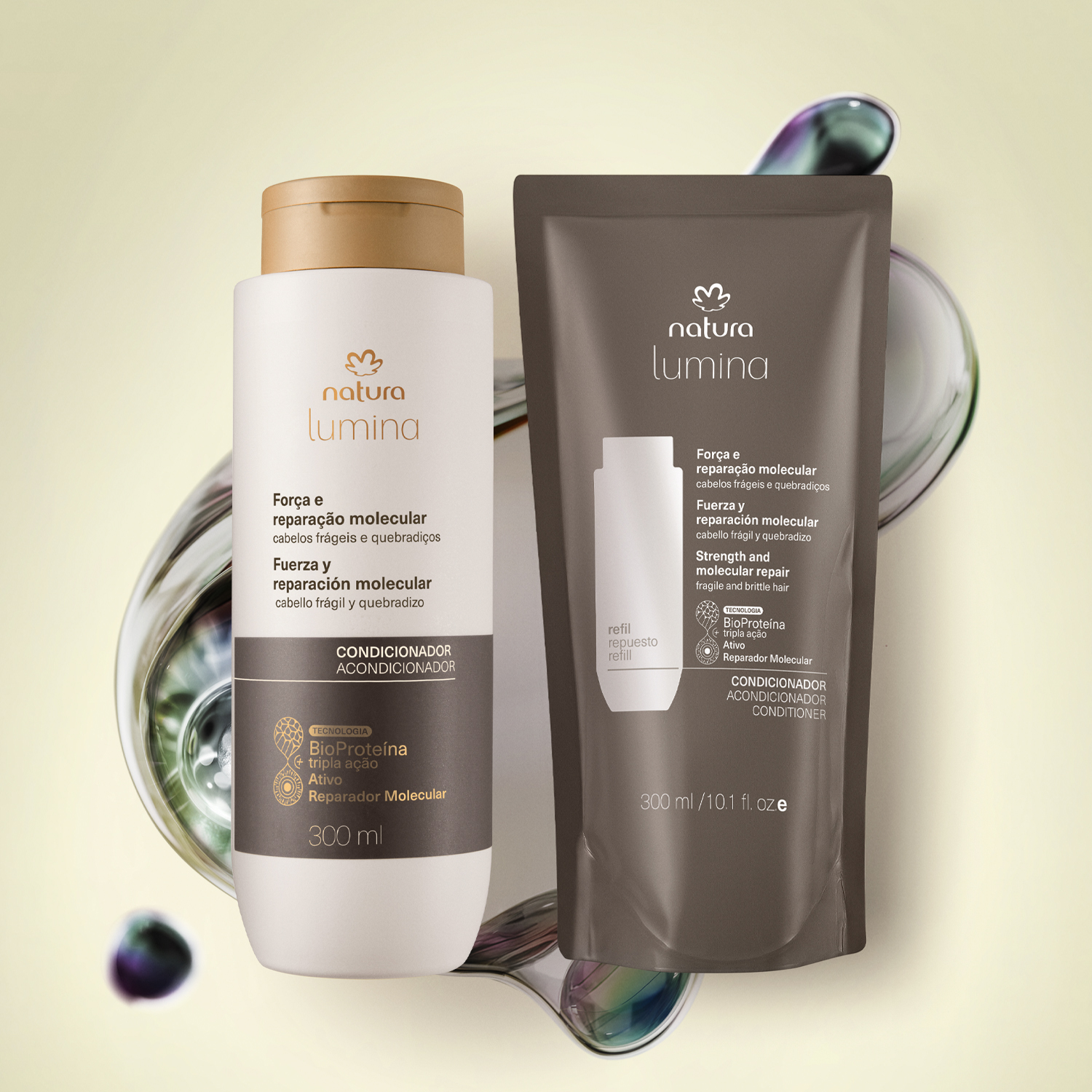 1766451829 317 Kit Condicionador Lumina Forca e Reparacao Molecular com Refil