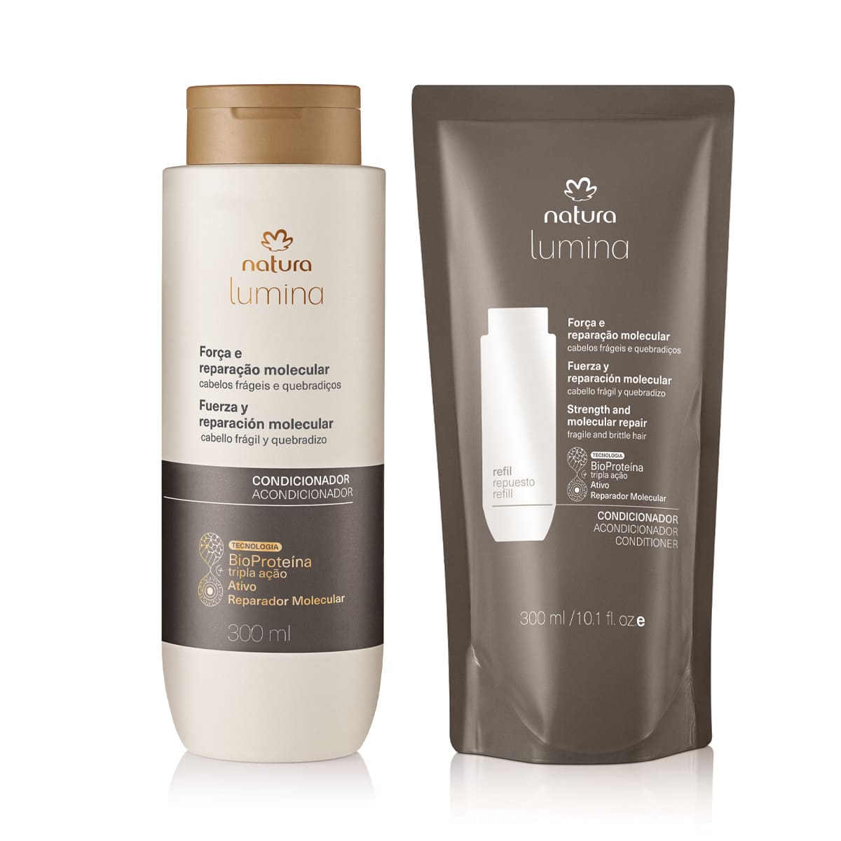 1766451829 821 Kit Condicionador Lumina Forca e Reparacao Molecular com Refil