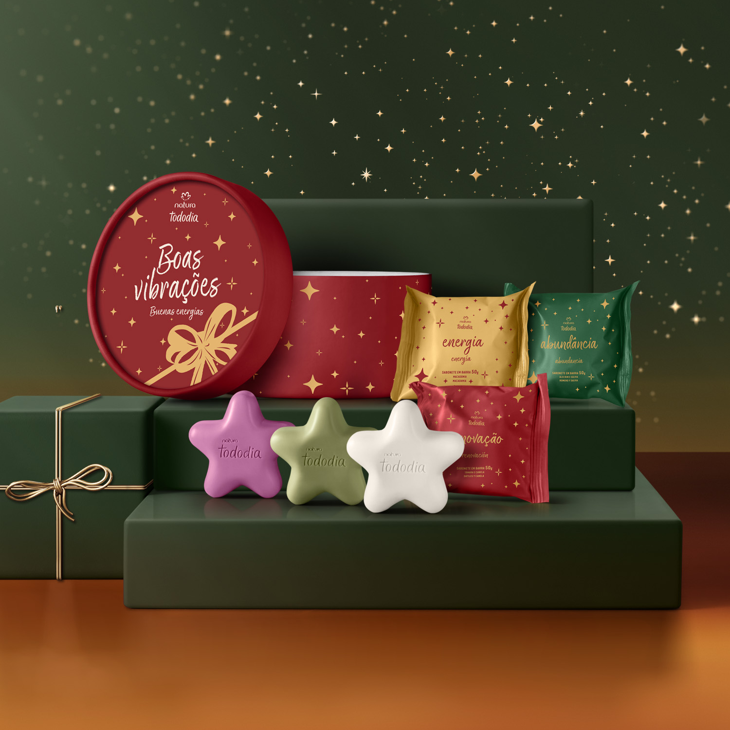 Sabonetes estrelas em close-up