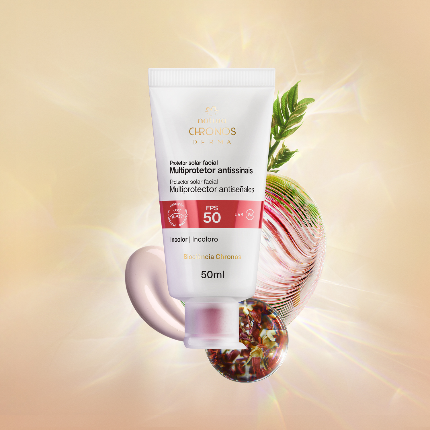 Multiprotetor Antissinais FPS 50 FPUVA 18 Chronos Derma 3 Visual mobile do Multiprotetor Antissinais FPS 50