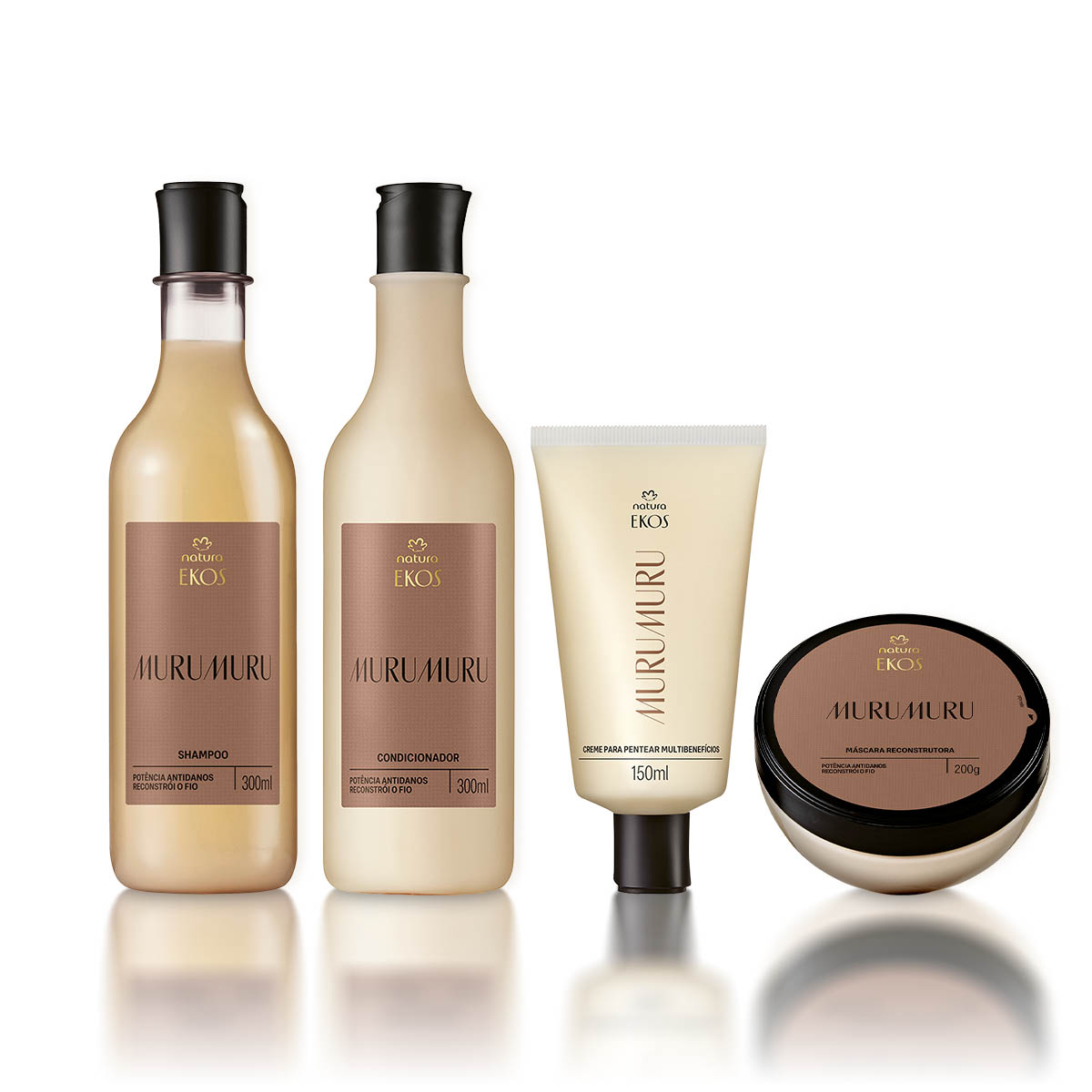 Kit Ekos Murumuru 4 Shampoo e condicionador do Kit Ekos Murumuru
