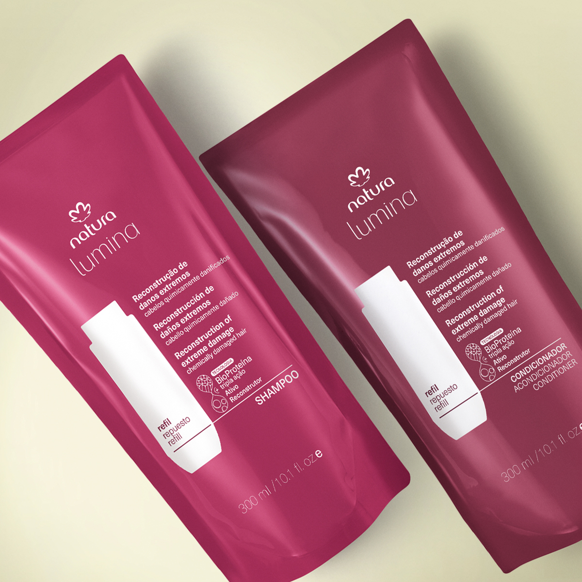 1766470148 5 Kit Refis Shampoo e Condicionador Lumina Reconstrucao de Danos