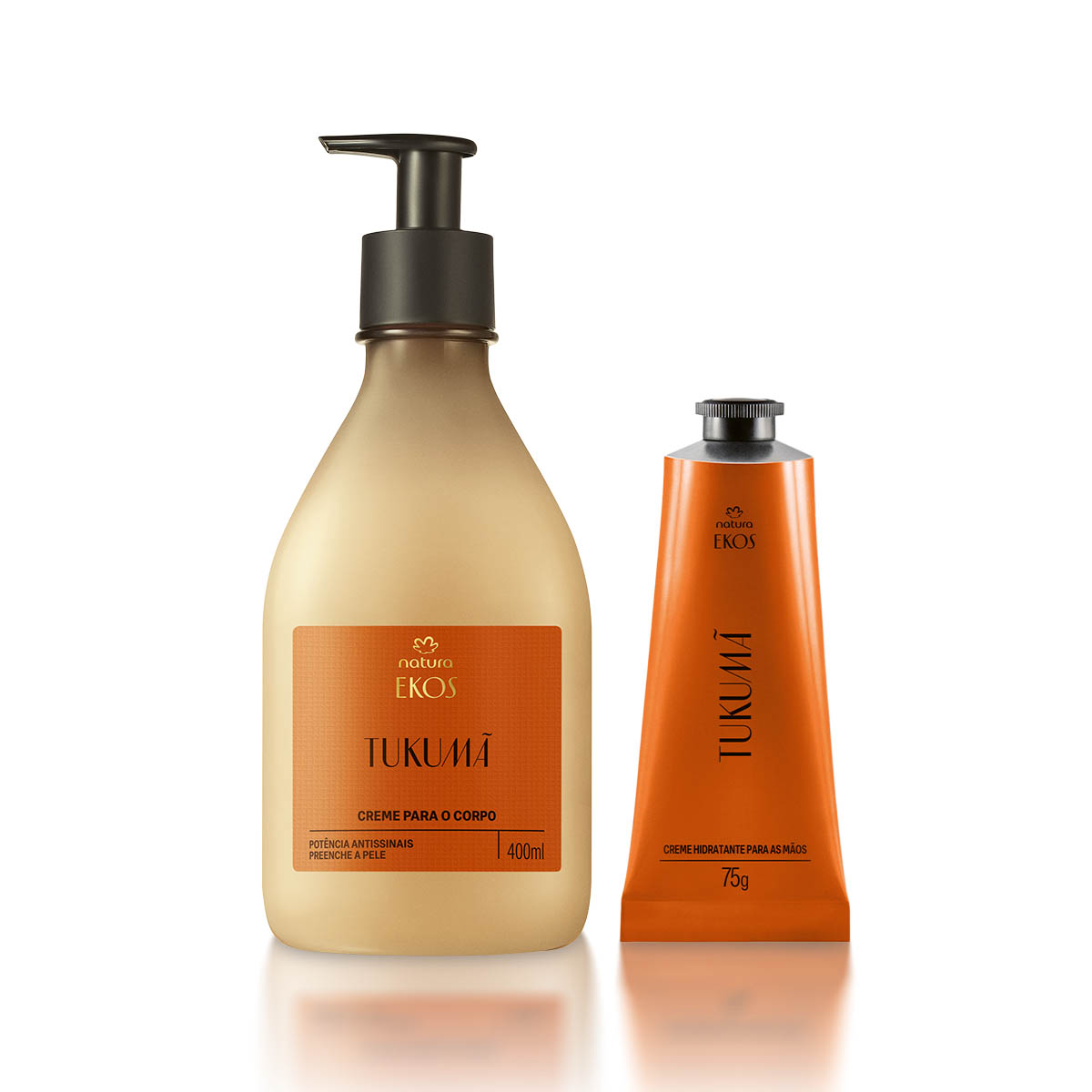 Creme corporal Ekos Tukumã aplicado na pele