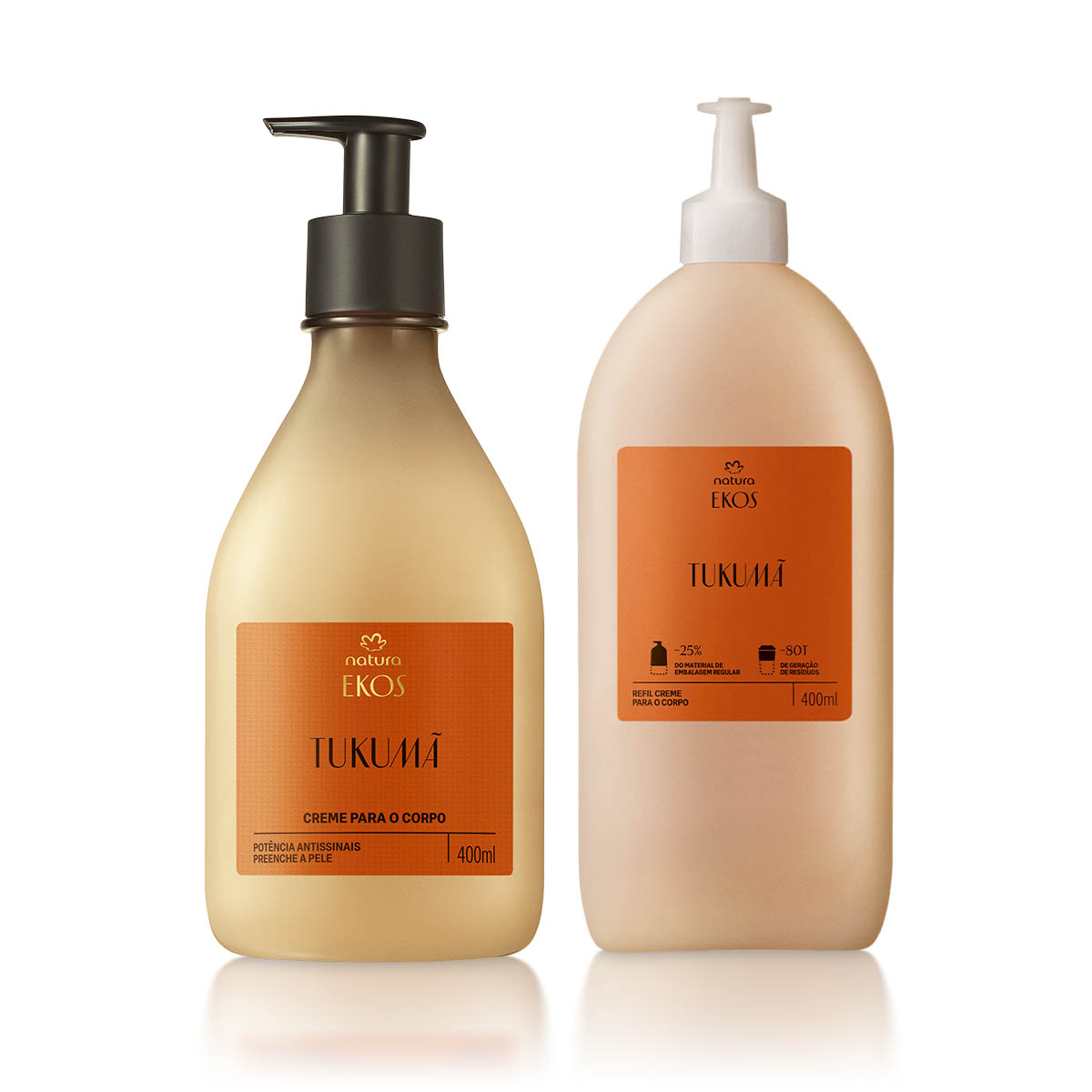 Kit Ekos Tukumã Creme para o Corpo e Refil 4 Ingredientes naturais de tukumã