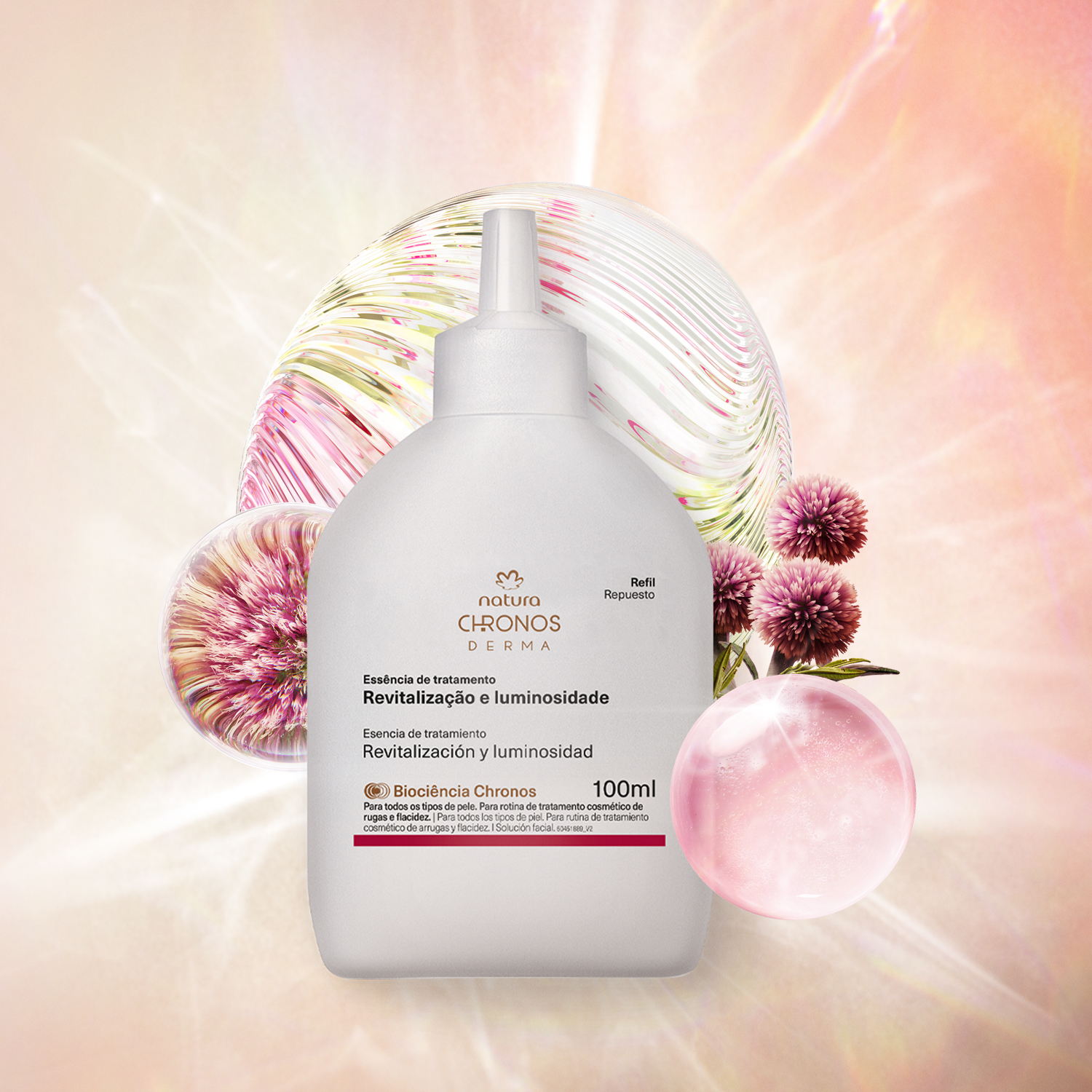 1766487102 103 Refil Essencia de Tratamento Revitalizacao e Luminosidade Chronos Derma