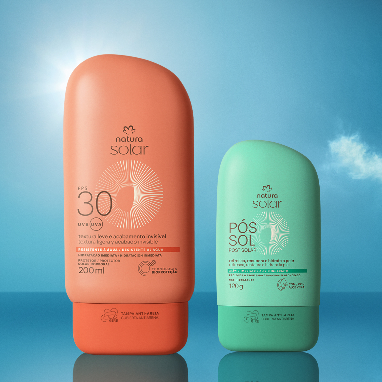 Kit Protetor Solar Corporal FPS 30 e Gel Hidratante Pós-sol Natura Solar 3 1766489760 120 Kit Protetor Solar Corporal FPS 30 e Gel Hidratante Pos sol
