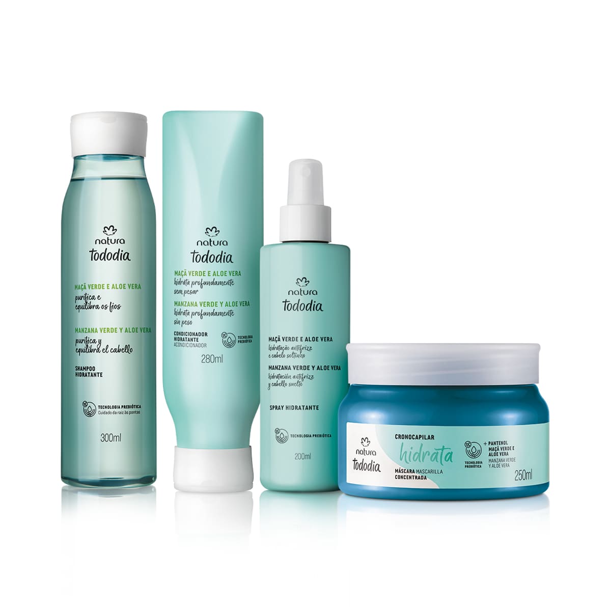 Kit Tododia Maçã Verde e Aloe Vera (4 produtos) 4 Shampoo e condicionador do kit em destaque