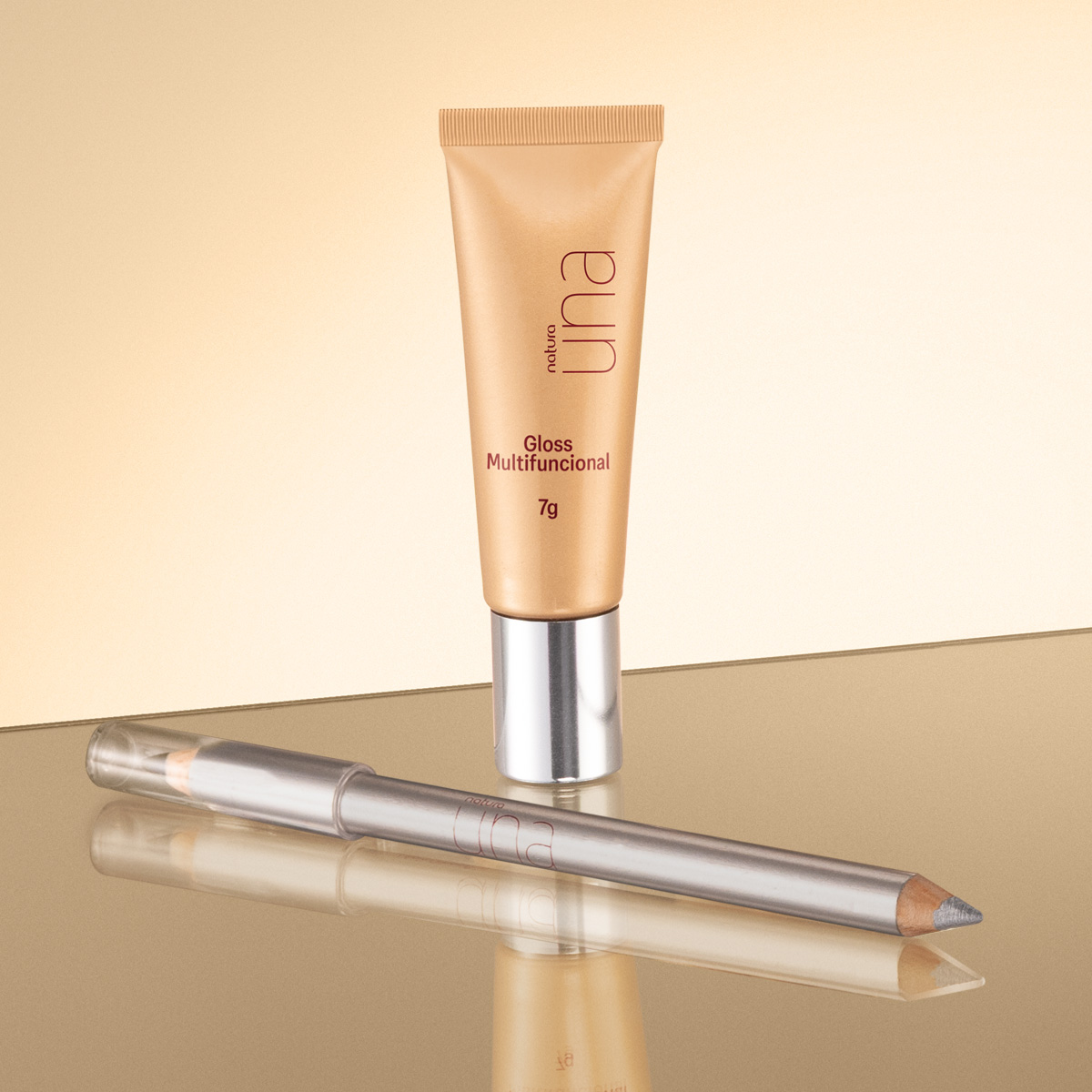 Gloss multifuncional Natura Una em ação