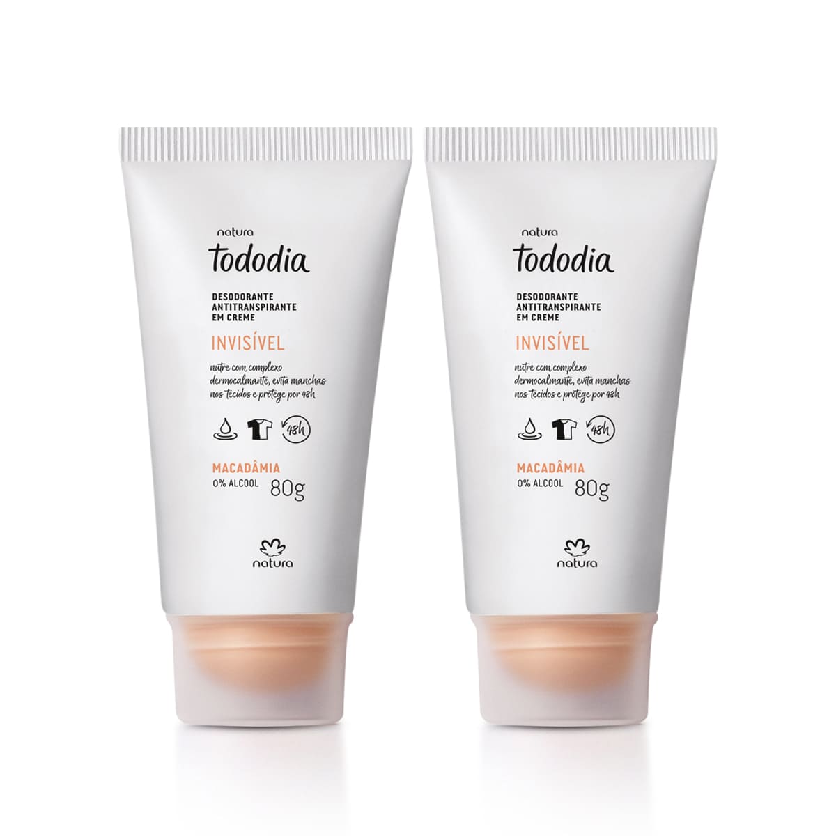 Kit Desodorante Antitranspirante em Creme Tododia Macadâmia (2 unidades) 4 Detalhe do creme Tododia Macadâmia