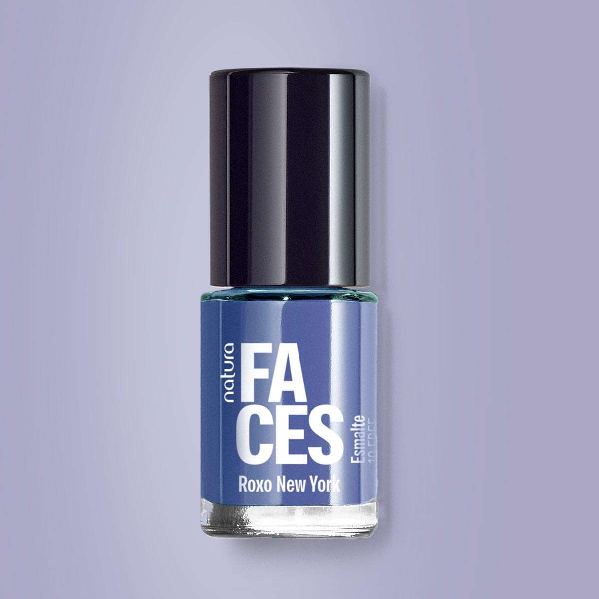 Detalhe do frasco do Esmalte Faces Roxo New York