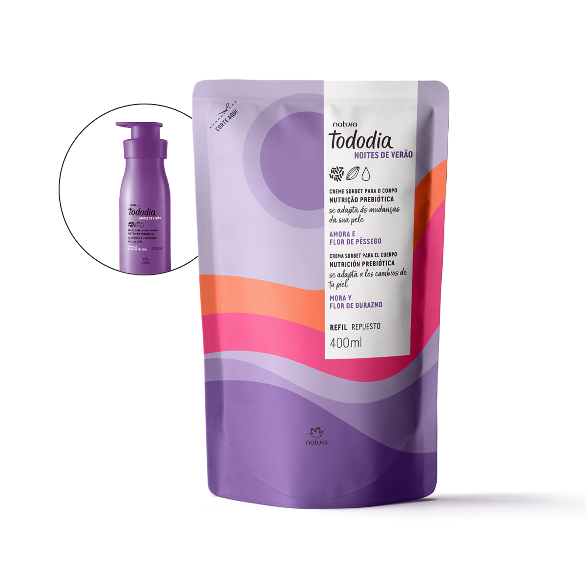 1766517603 911 Refil Creme Sorbet Desodorante Nutritivo para o Corpo Tododia Amora