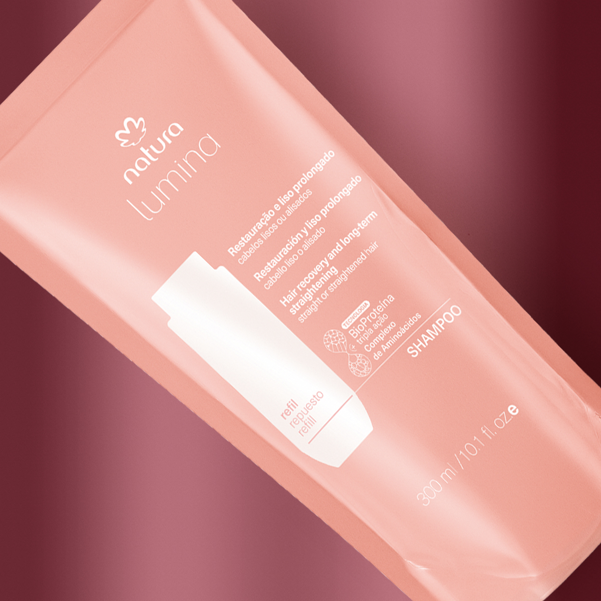 1766526926 569 Refil Shampoo Lumina Restaurador para Restauracao e Liso Prolongado