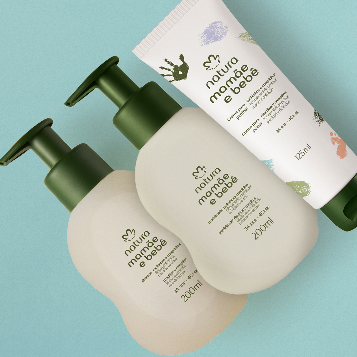 Creme para pentear e frascos soft touch