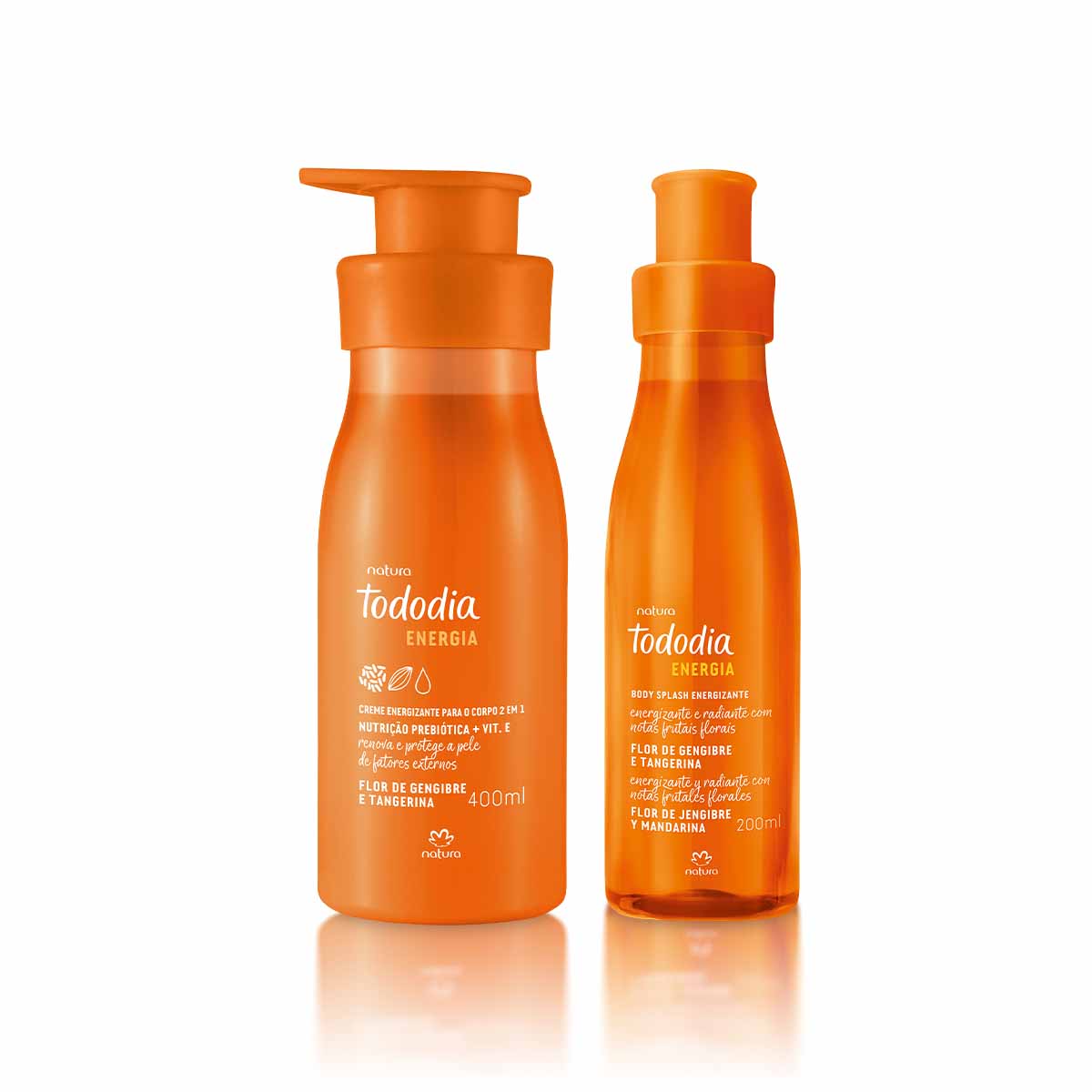 Close-up do creme e splash do kit Tododia
