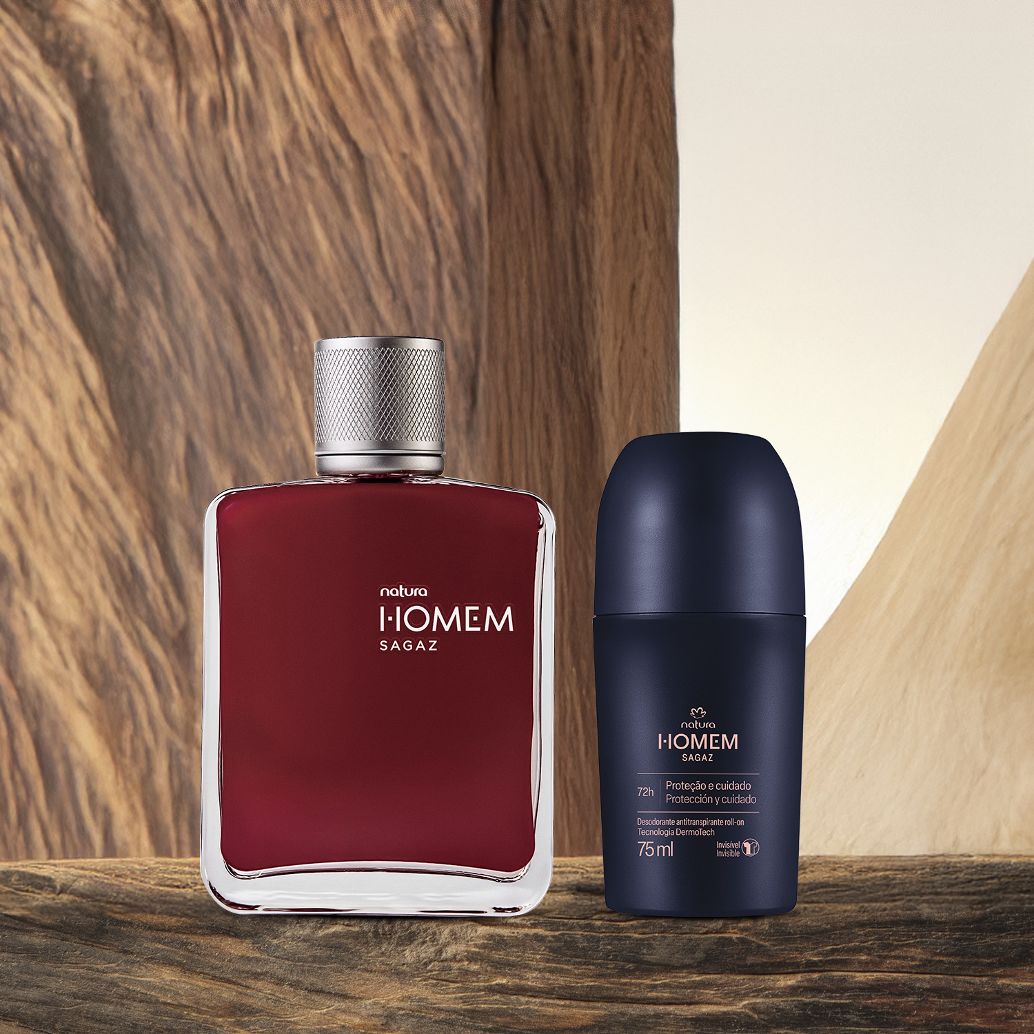 1766551440 728 Kit Natura Homem Sagaz e Desodorante Roll on 2 produtos