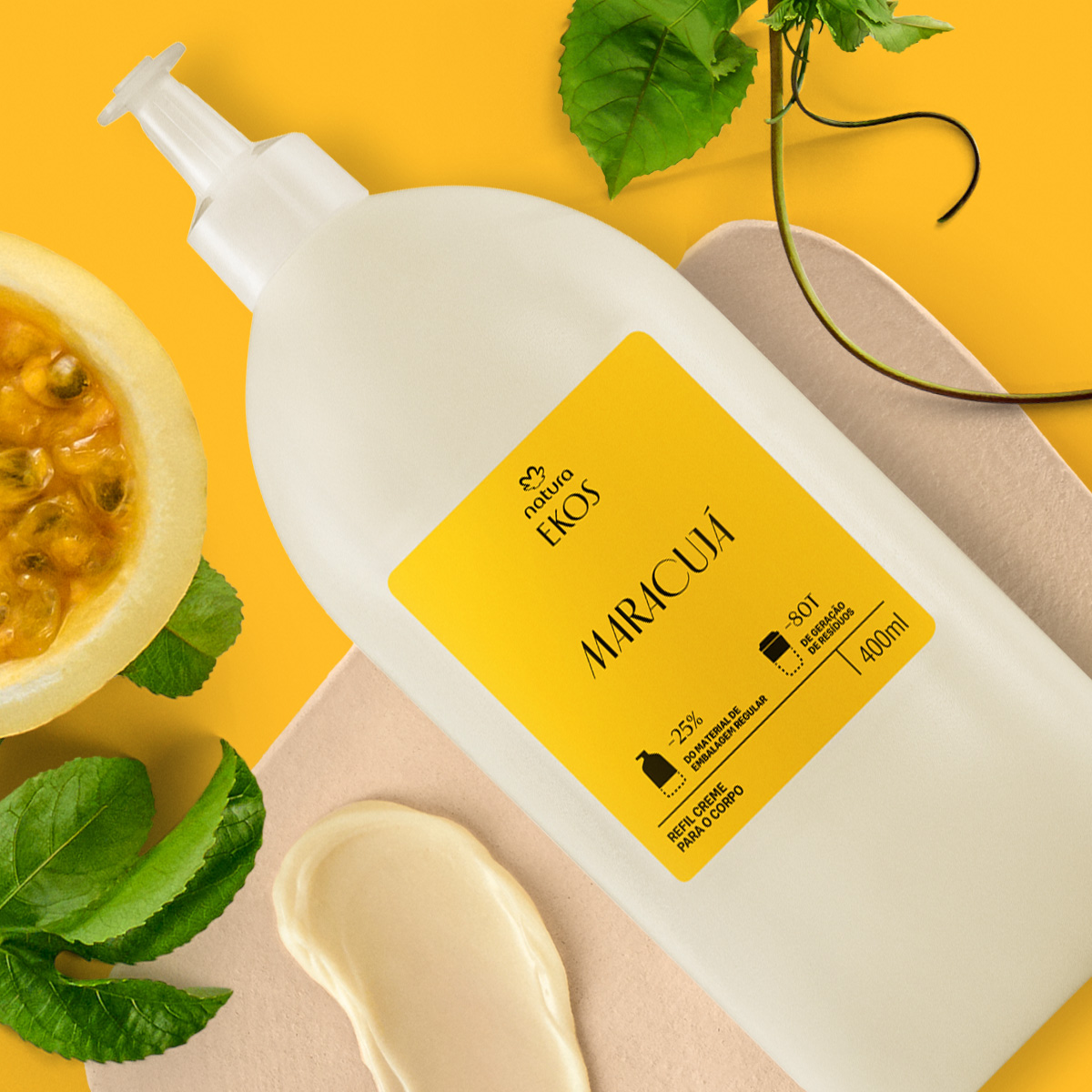 Pele hidratada após uso do creme Ekos