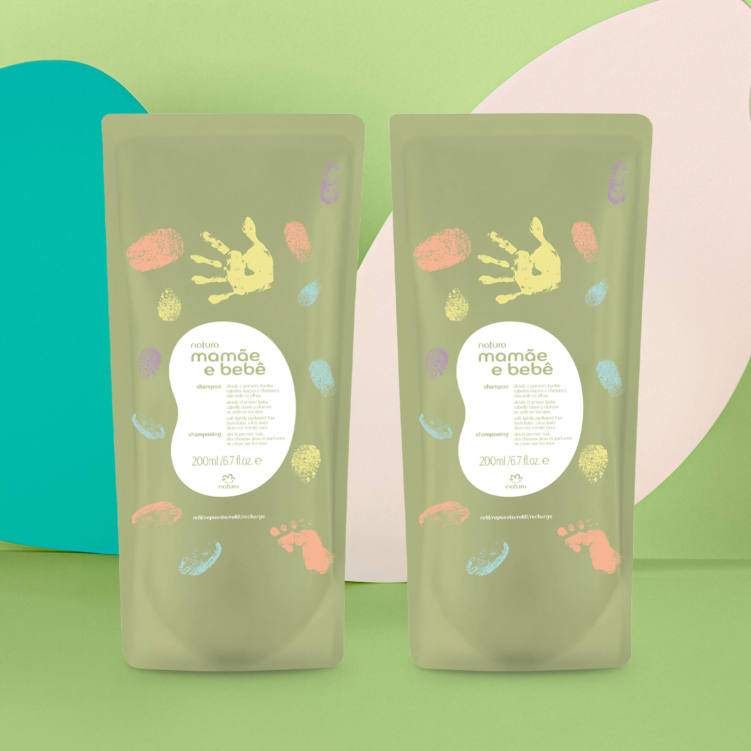 1766581880 269 Kit Refil Shampoo Mamae e Bebe 2 unidades
