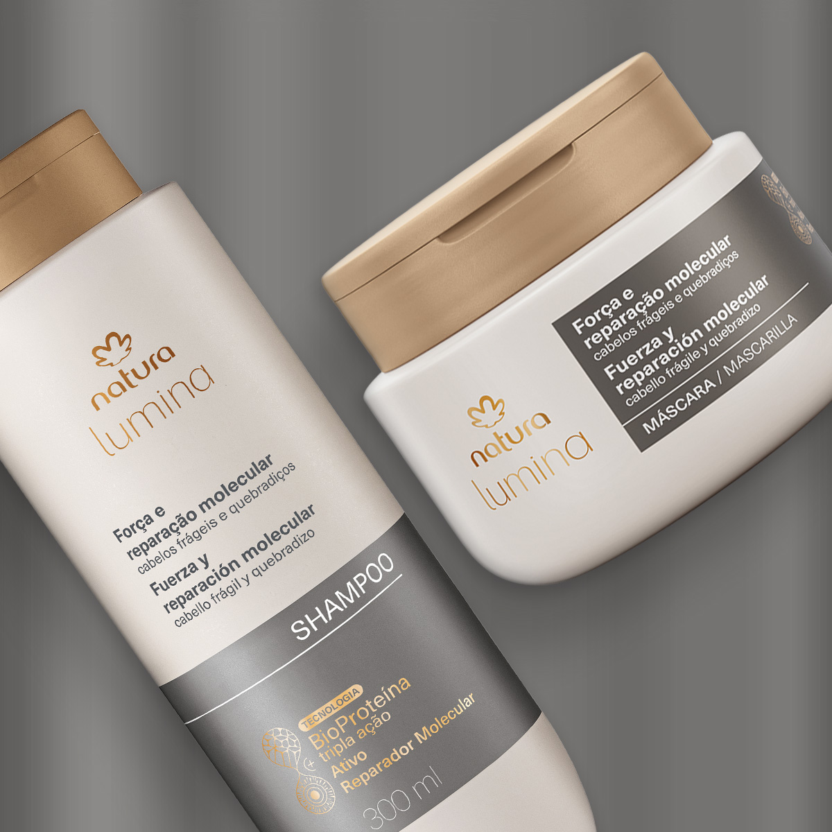 1766603362 837 Kit Lumina Forca e Reparacao Molecular Shampoo e Mascara