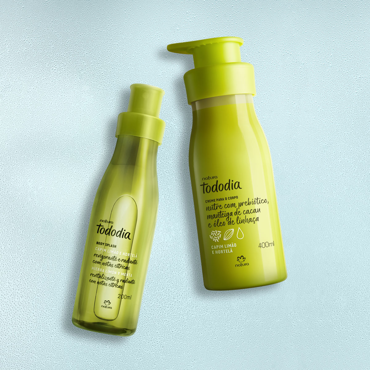 Body Splash do Kit em ação