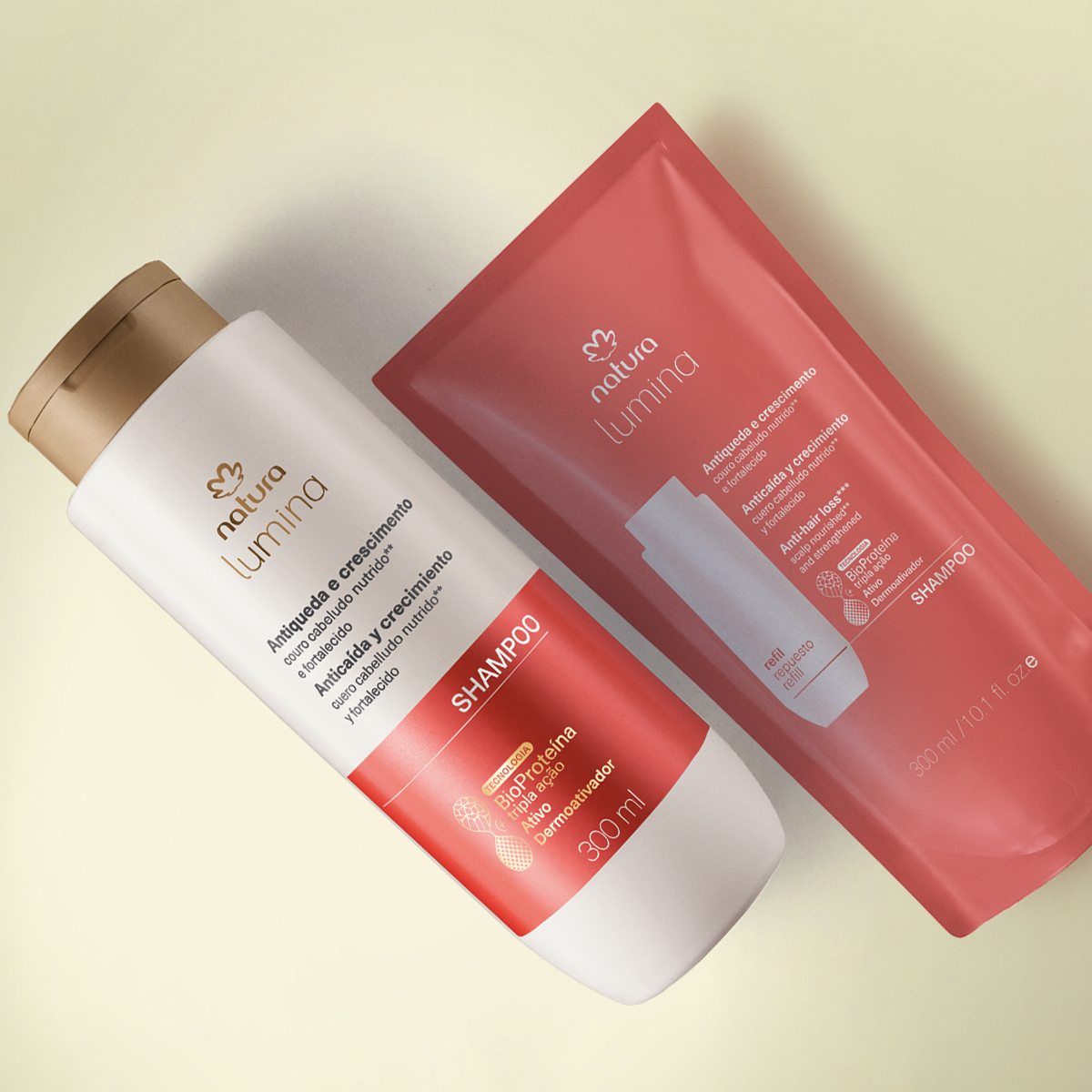 1766654634 433 Kit Shampoo Estimulante Lumina Antiqueda e Crescimento com Refil 2