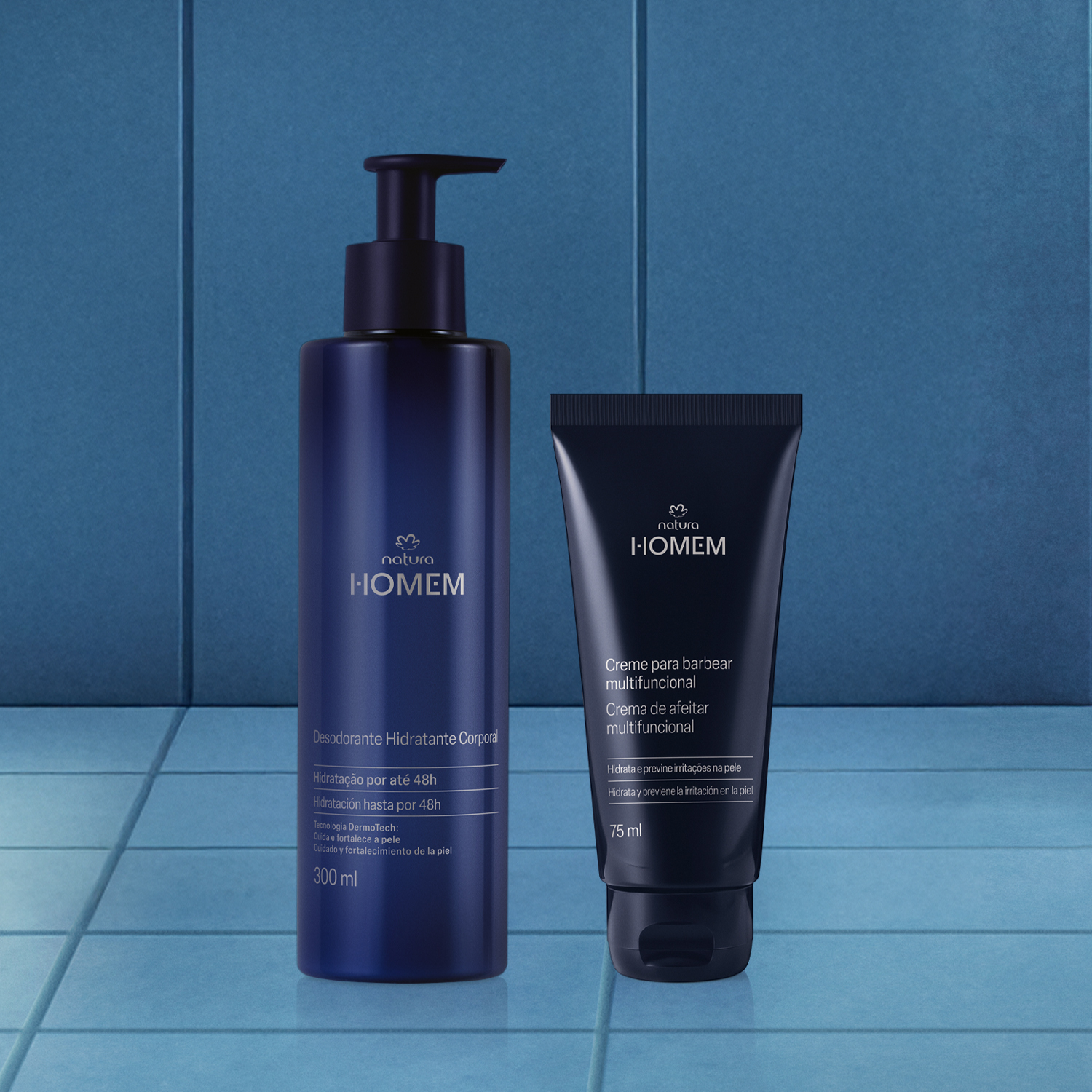 1766658583 815 Kit Creme para Barbear e Hidratante Corporal Natura Homem 2