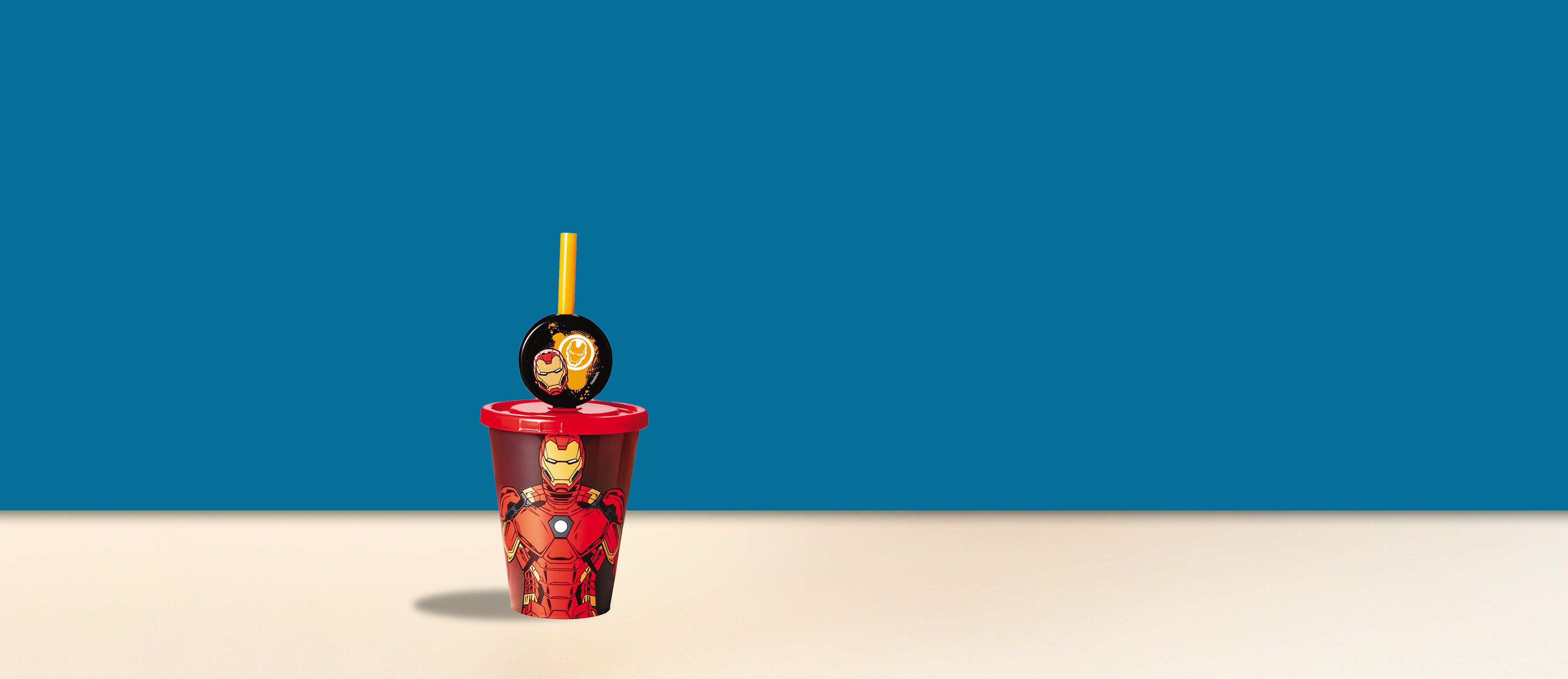 Banner desktop do Copo Homem de Ferro