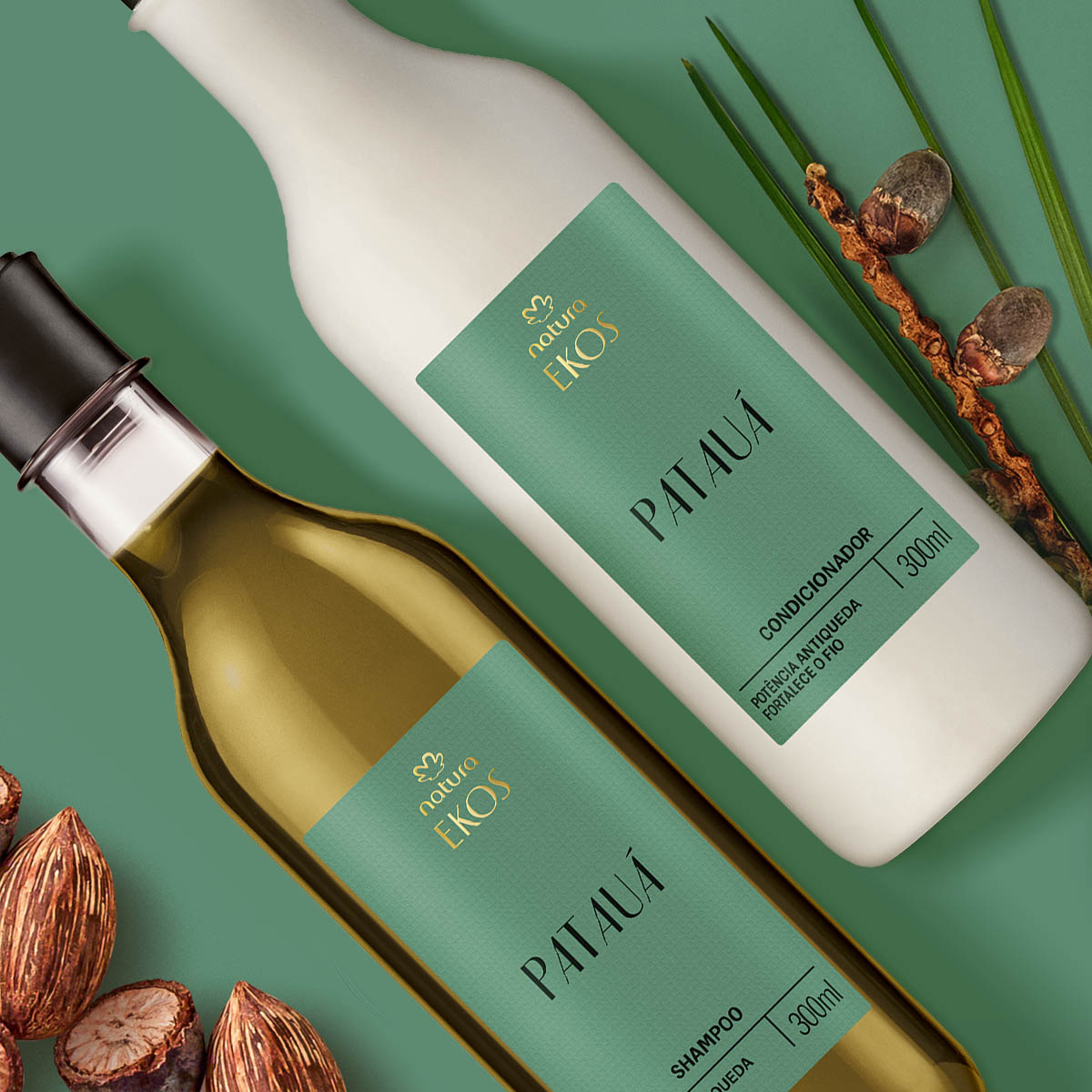 Kit Ekos Patauá Shampoo e Condicionador 5 Condicionador Ekos Patauá em uso