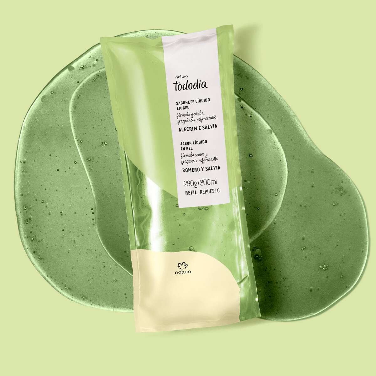 Embalagem refil sustentável do produto