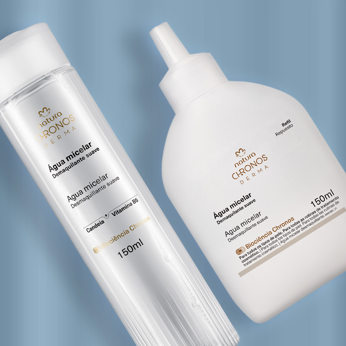 Kit Água Micelar com Refil Chronos Derma 5 Outra visão do Kit Água Micelar com Refil