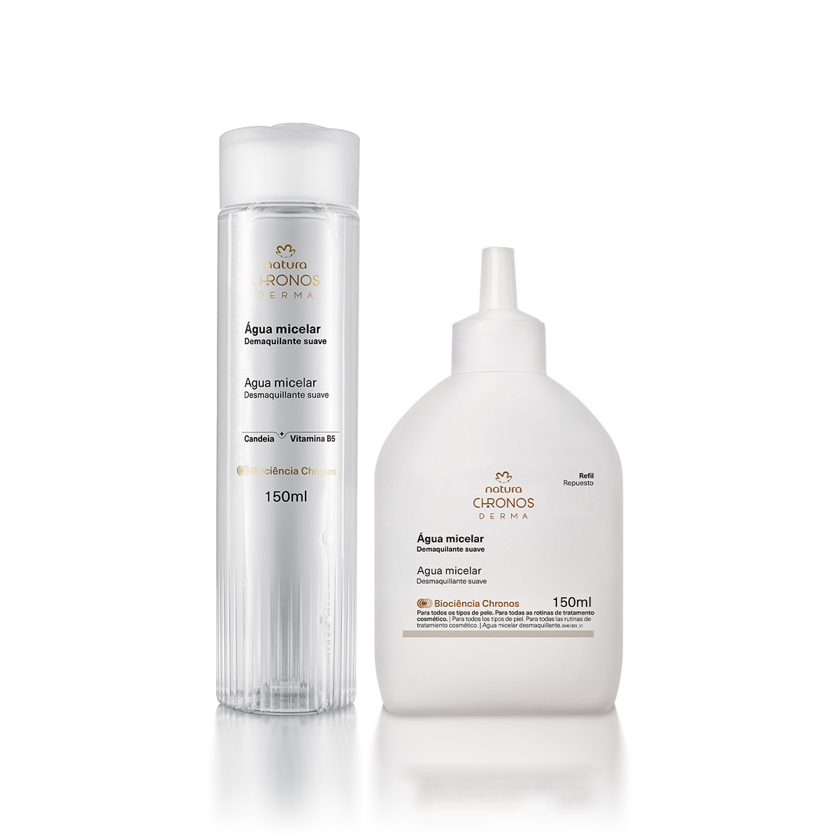 Kit Água Micelar com Refil Chronos Derma 4 Detalhe do produto Água Micelar Chronos Derma