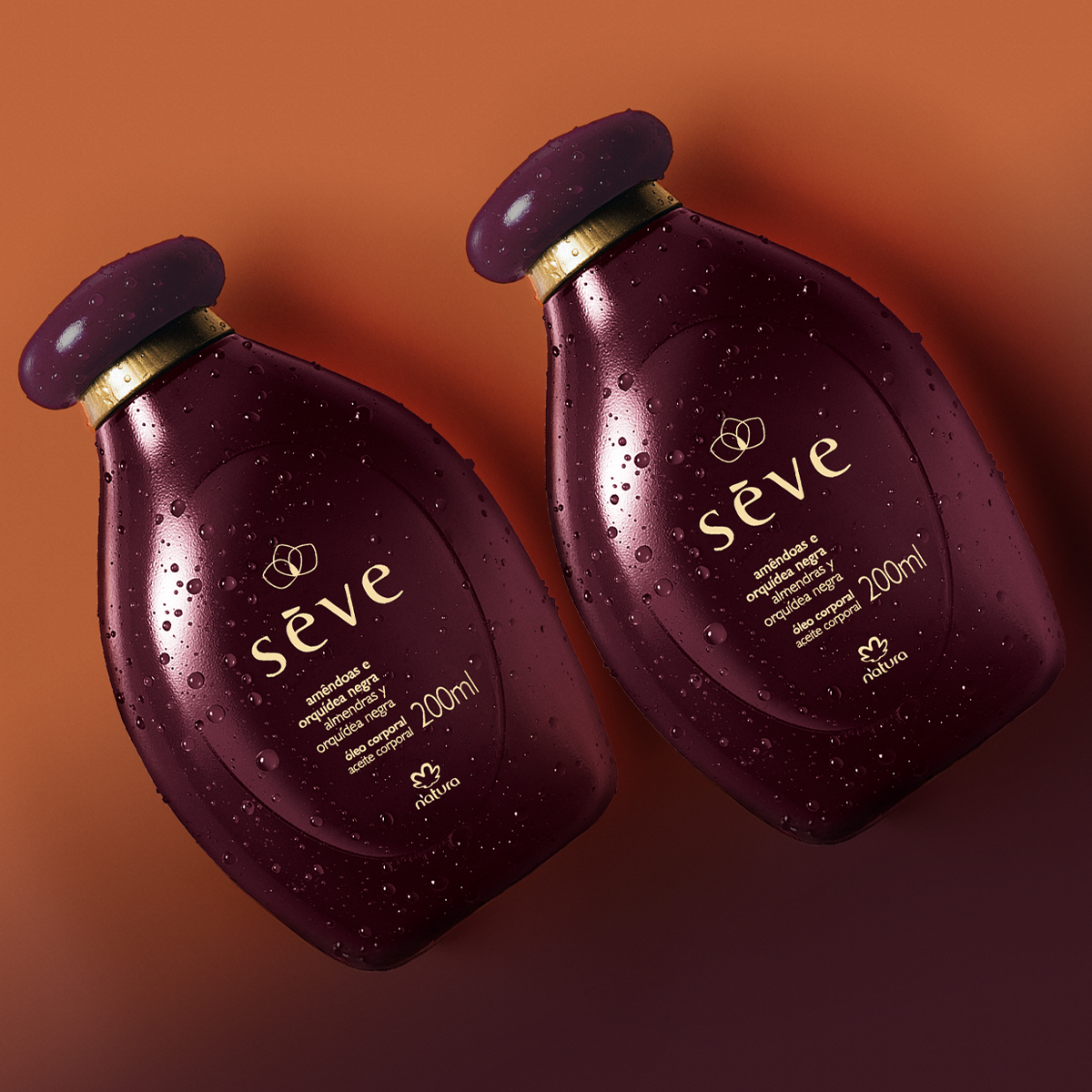 Frasco do kit Sève Amêndoas e Orquídea Negra