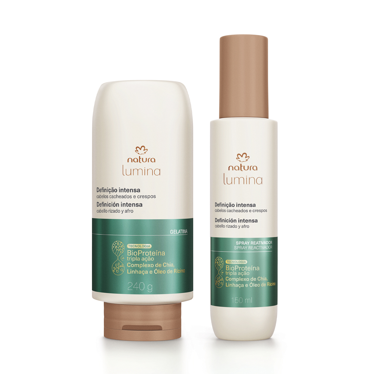 Ingredientes naturais destacados no Kit Lumina