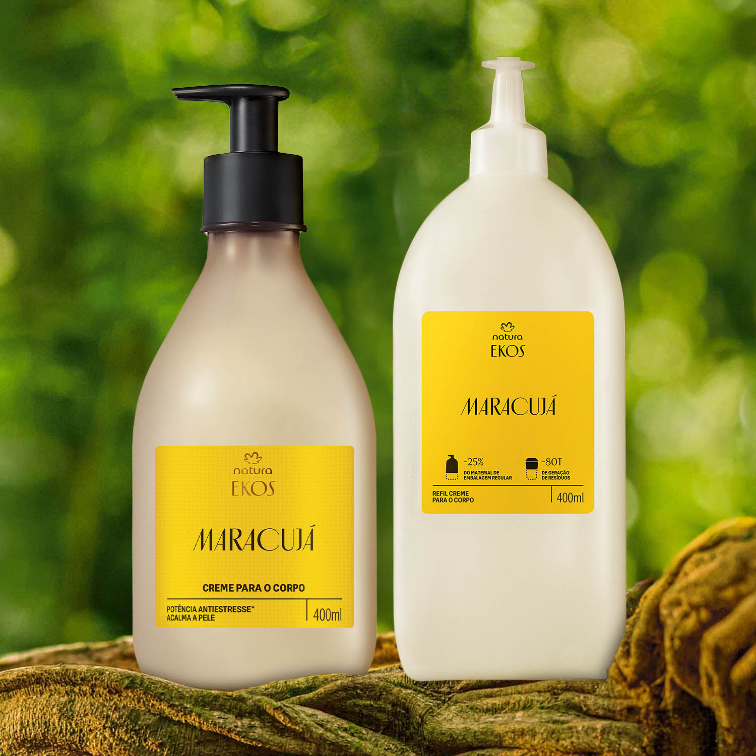 Kit Ekos Maracujá Creme para o Corpo e Refil 3 Visual mobile do Kit Ekos Maracujá