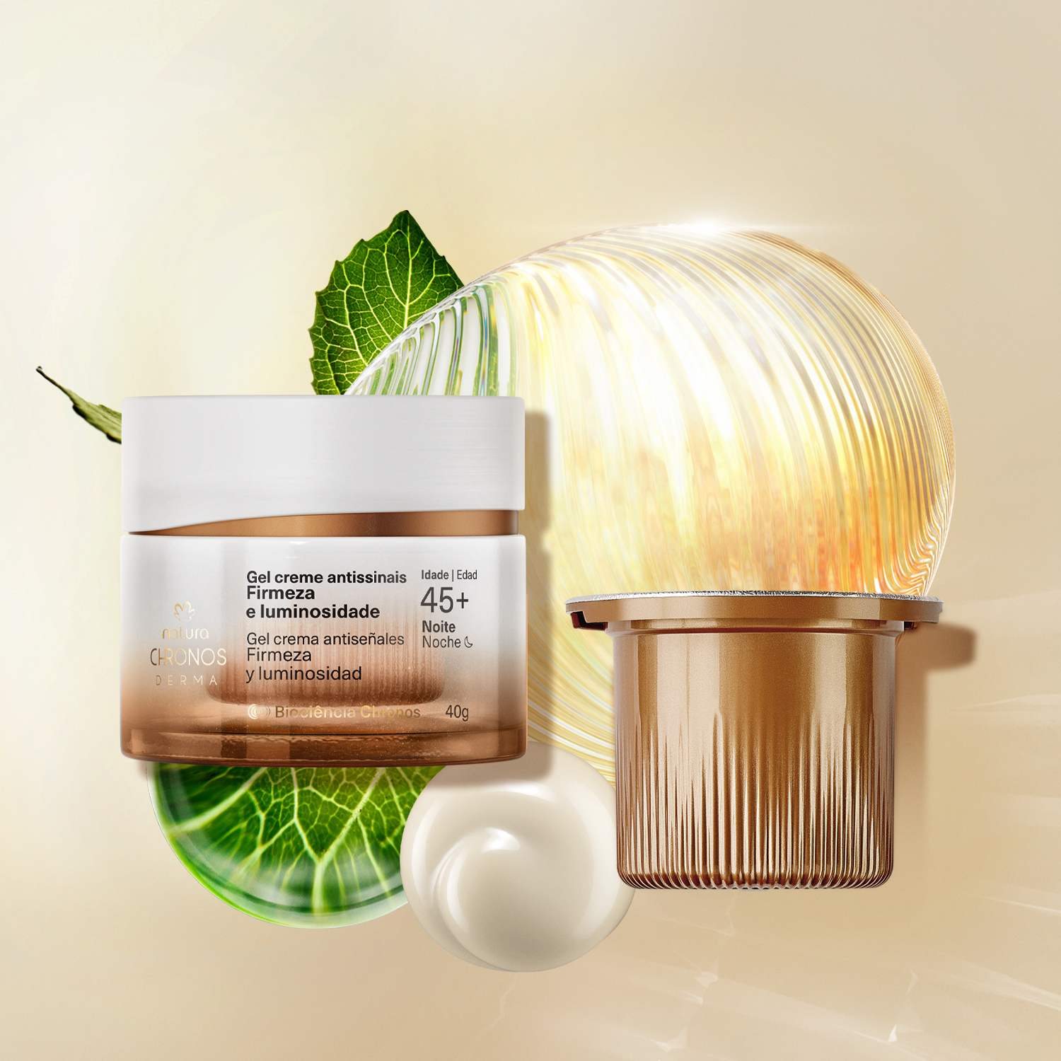 Aplicação do Gel Creme Antissinais Noite