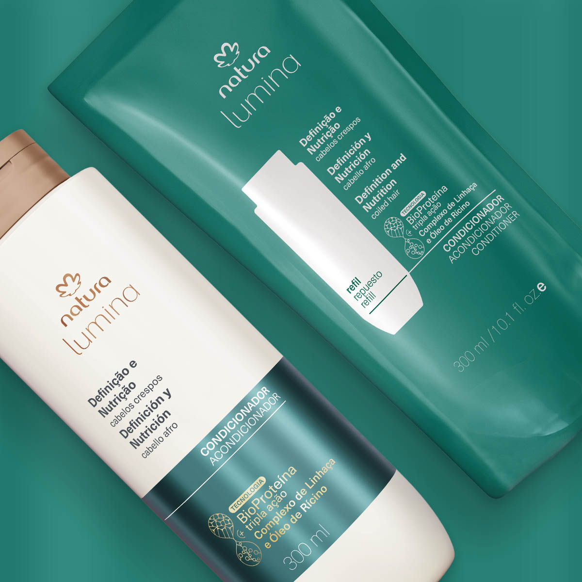 Kit Condicionador com Refil Lumina Definição e Nutrição para Cabelos Crespos 5 Detalhe do produto Lumina 2