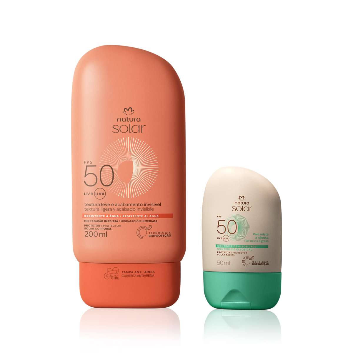 Detalhe do protetor facial matte FPS 50